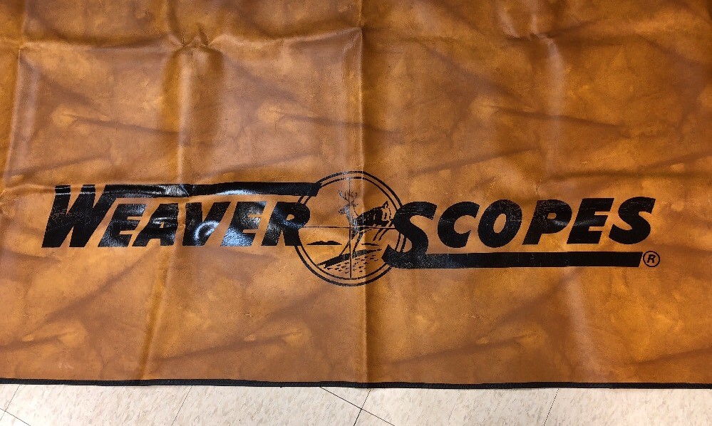 Weaver Scopes Dealer point of sale Counter Display / Banner HUGE! 106” x 54” vtg