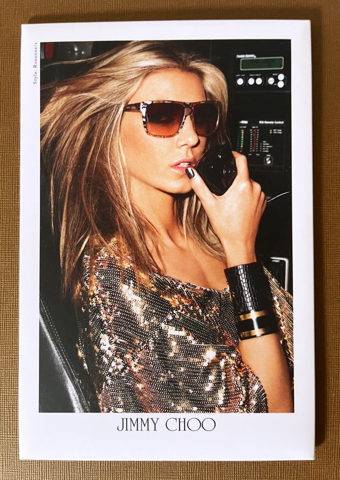 Jimmy Choo 2009 Unused NOS Store Display Counter Easel Card, 4″ x 6″