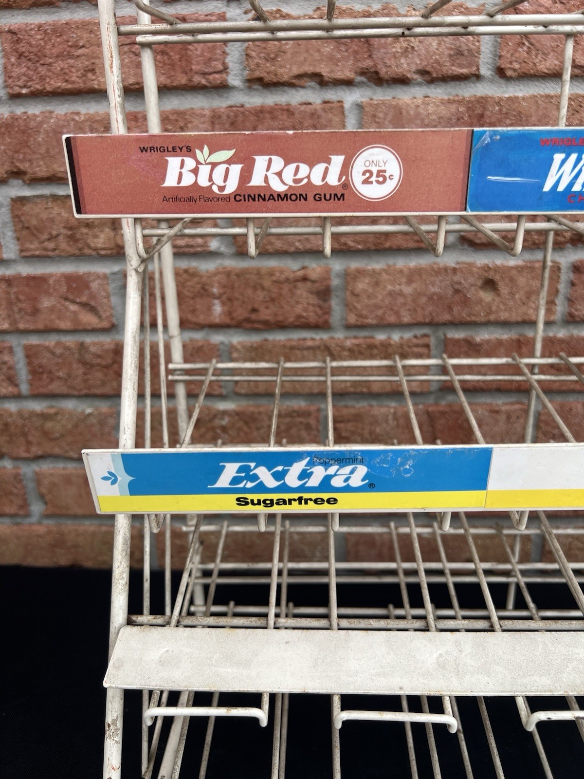 vintage WRIGLEYS GUM store counter top metal rack display Metal Chewing Big Red