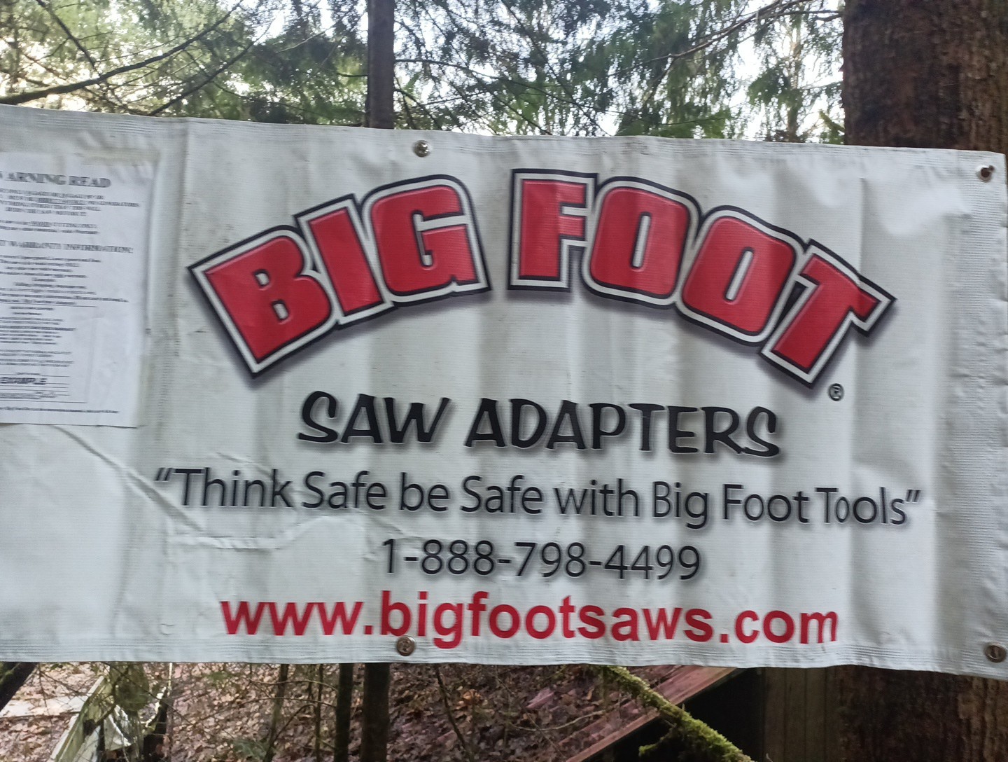Vintage Big Foot Tools Advertising Banner 68×21.5 In RARE