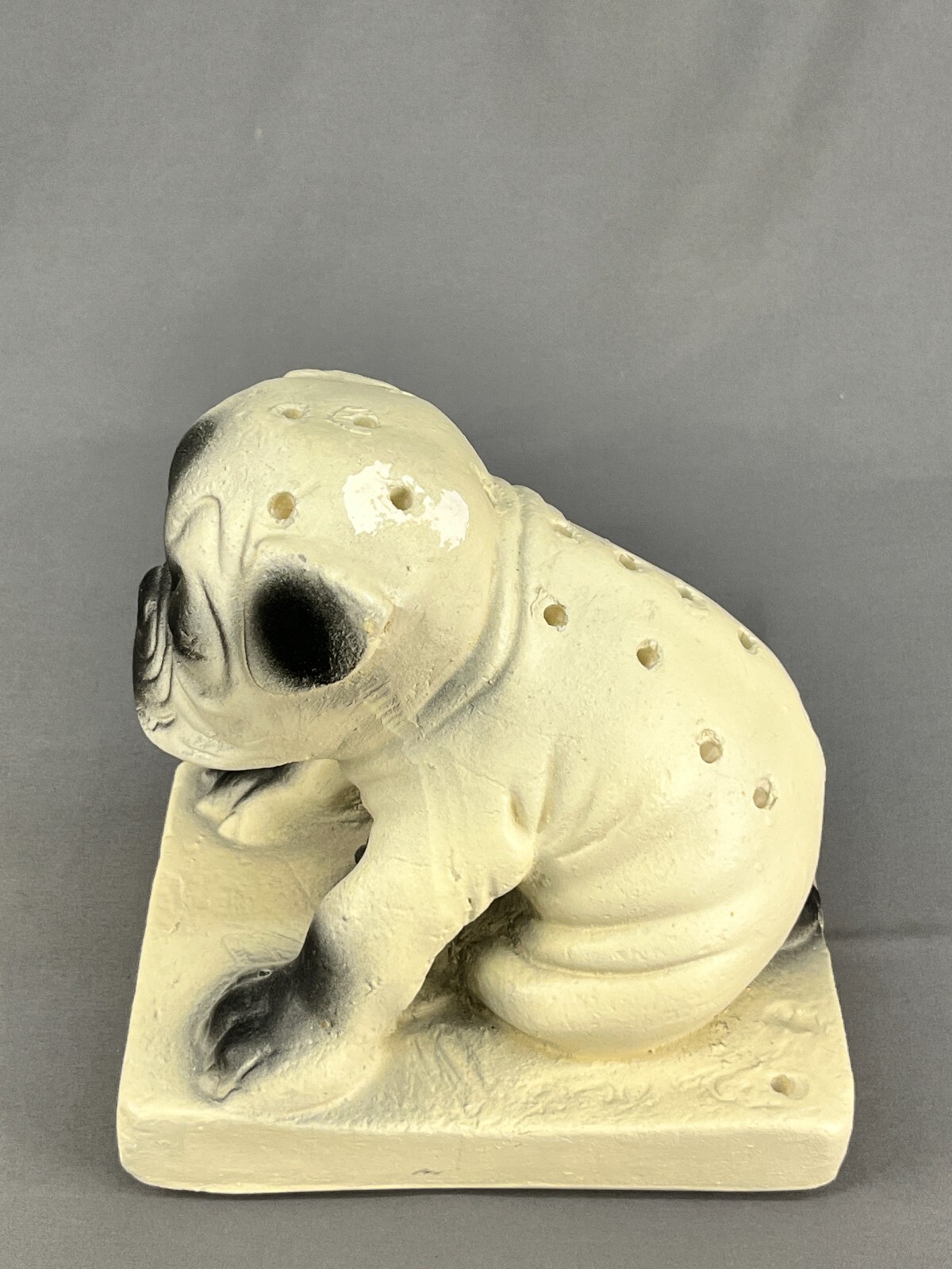 Vintage Morses Pure Pops Bulldog Chalkware 7″ Candy Store Countertop Display (B)