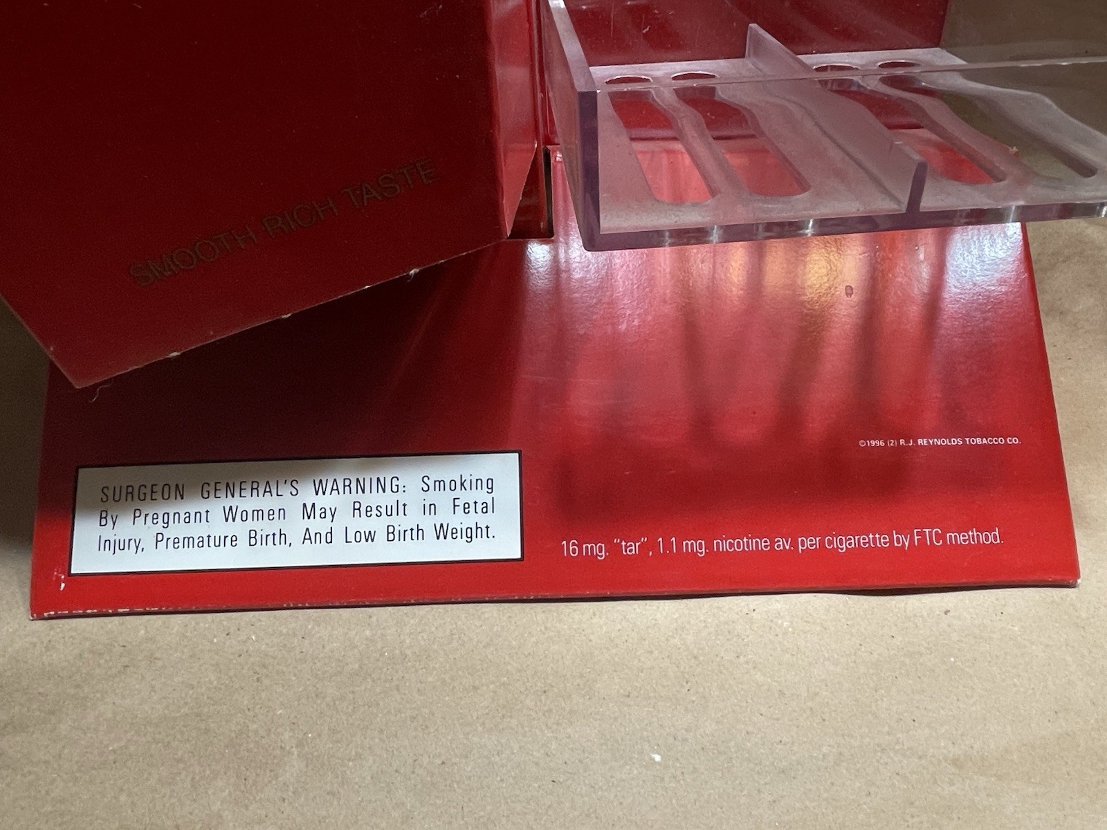 Vintage 1996 Winston Cigarette Store Counter Sales Display