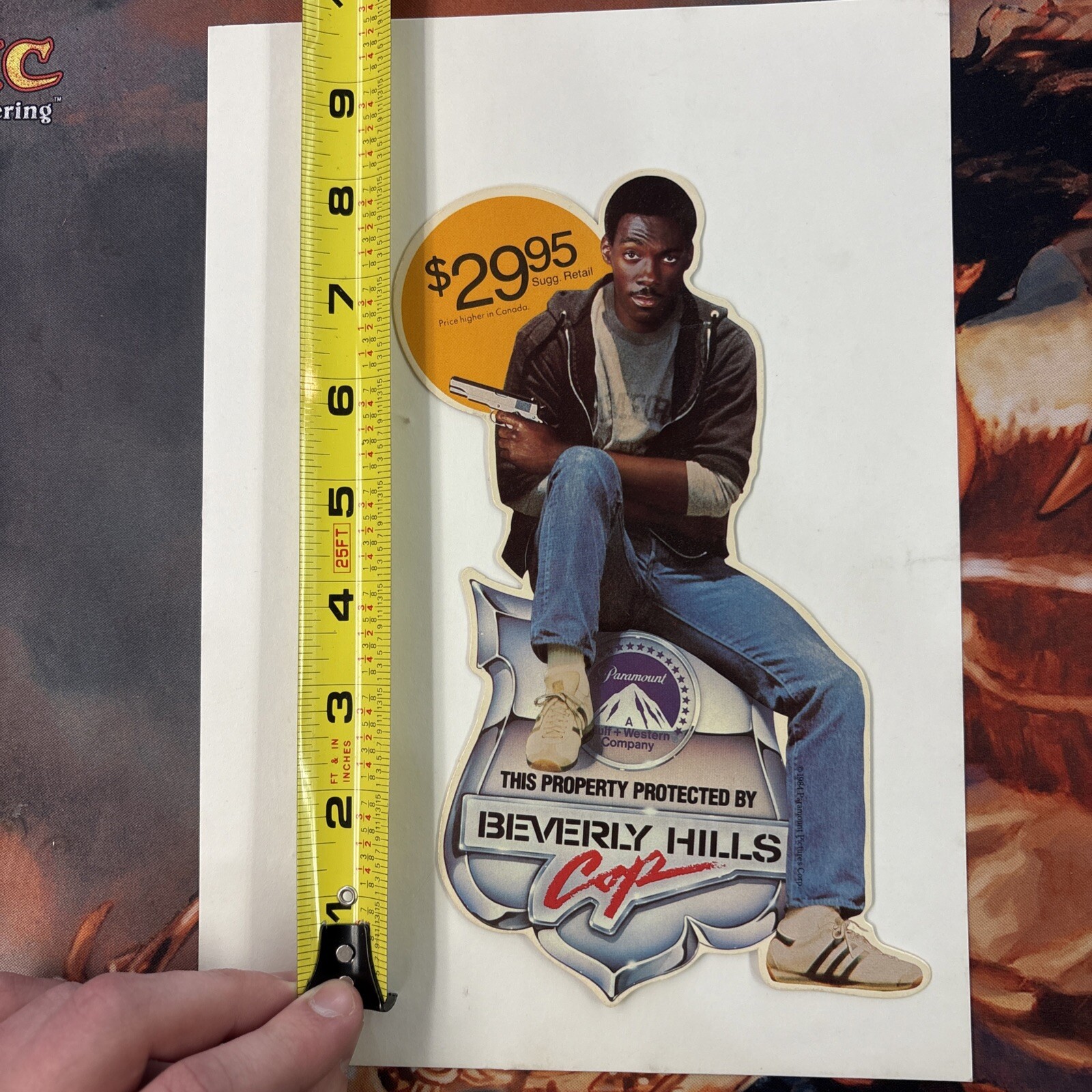 Beverly Hills Cop Eddie Murphy Promotional Display 1984 6×8