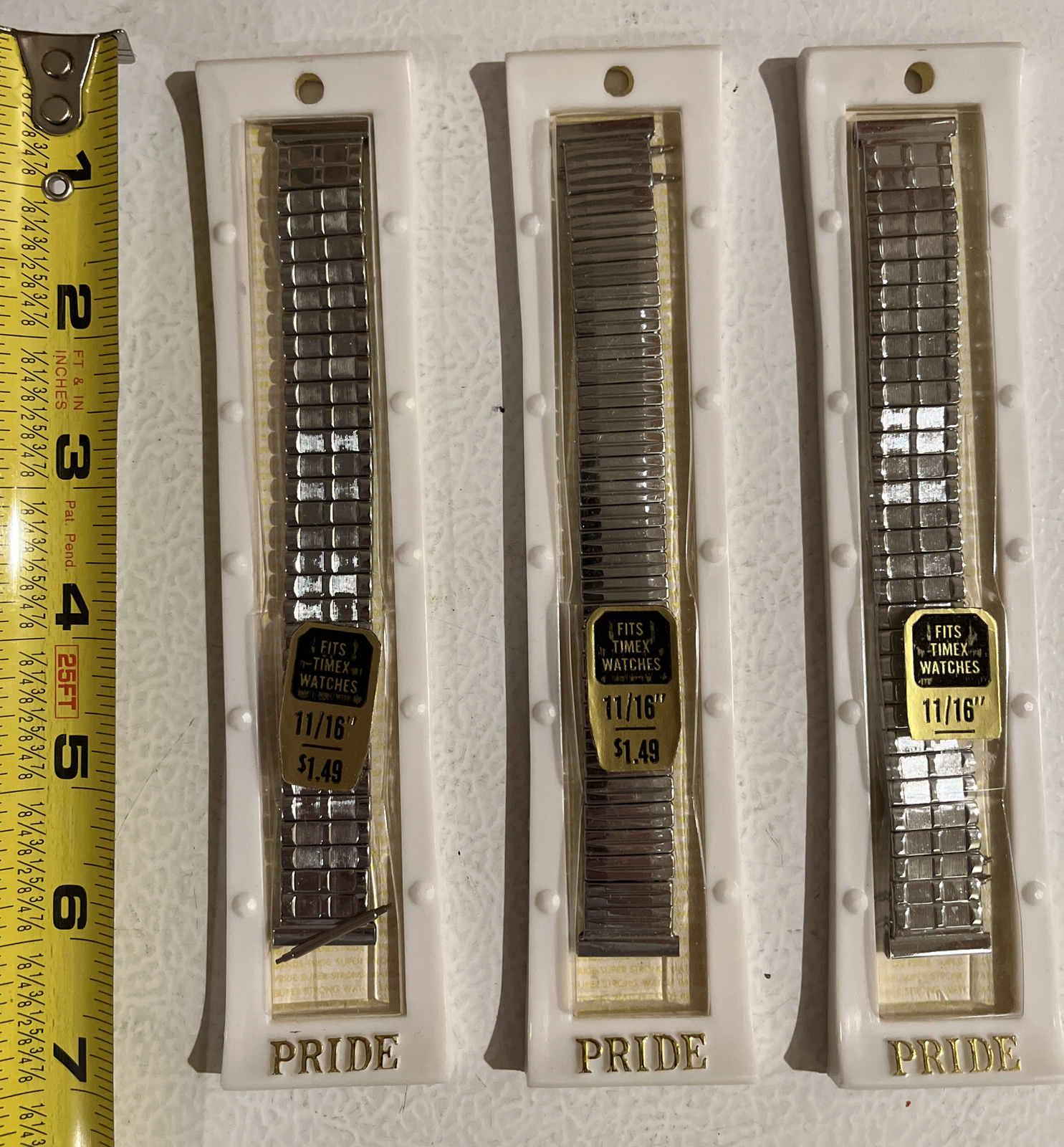 Vintage 1960s Pride Watch Band Counter Display NOS (12) Watch Bands Hong Kong