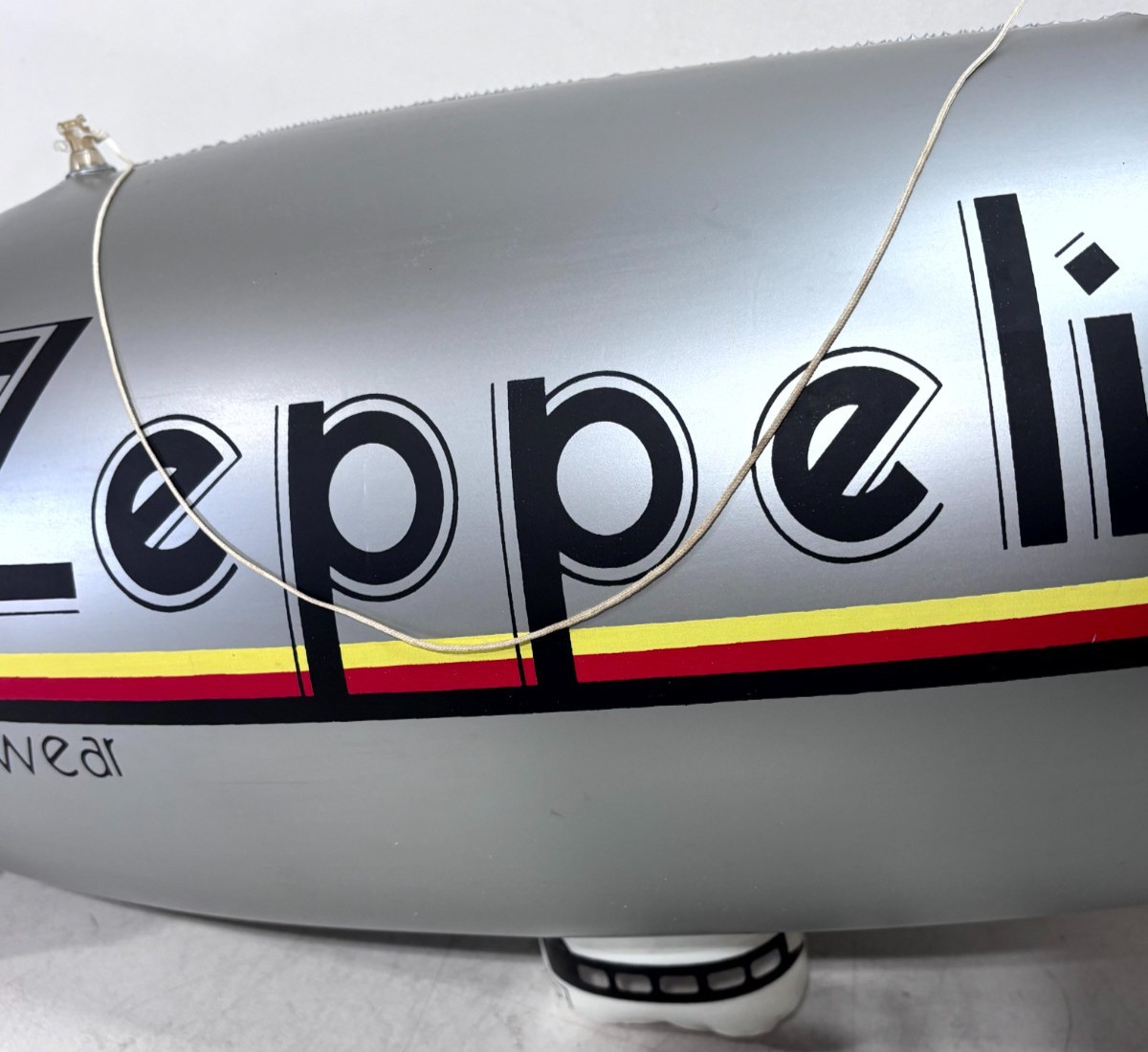 Vintage Zeppelin Jeanswear Advertising Blimp Inflatable Display 31” Silver Rare