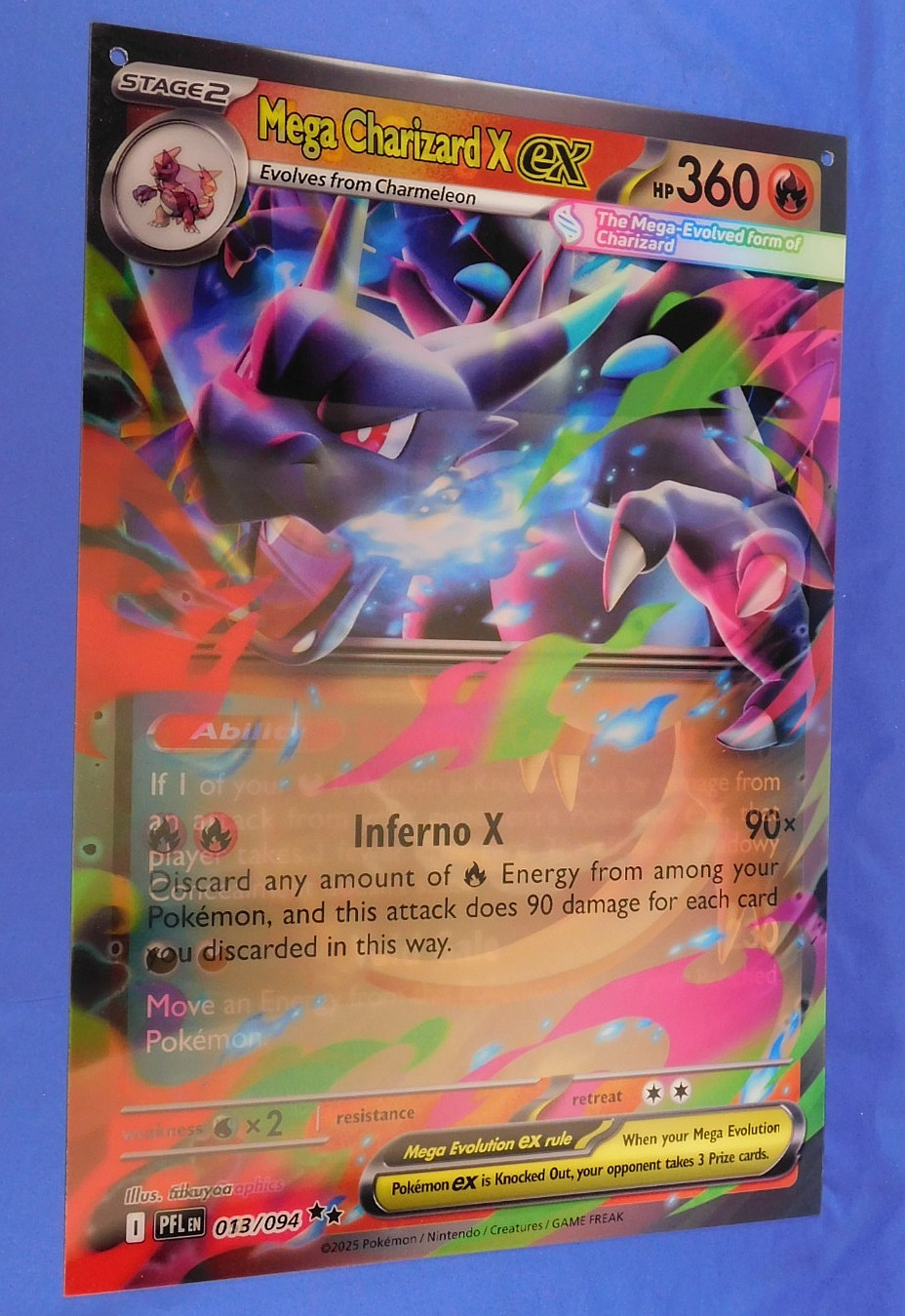 Mega Gengar EX / Mega Charizard X EX Pokemon Lenticular Sign Store Promo