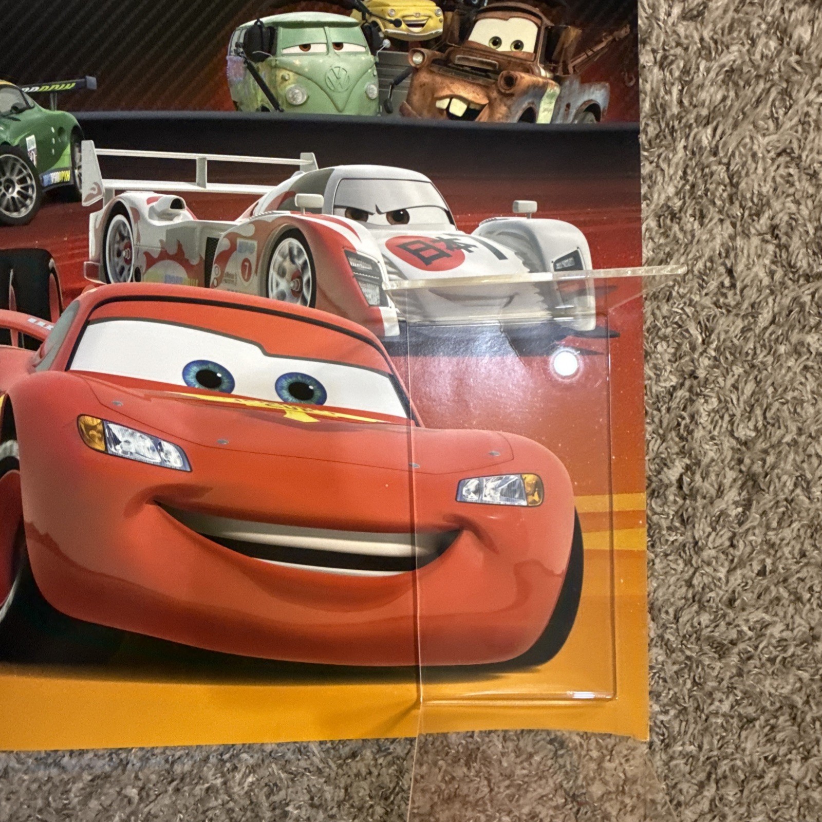 Disneys Cars 2 Diecast Toys Mattel Kmart Store Display Sign Poster 30×30” in