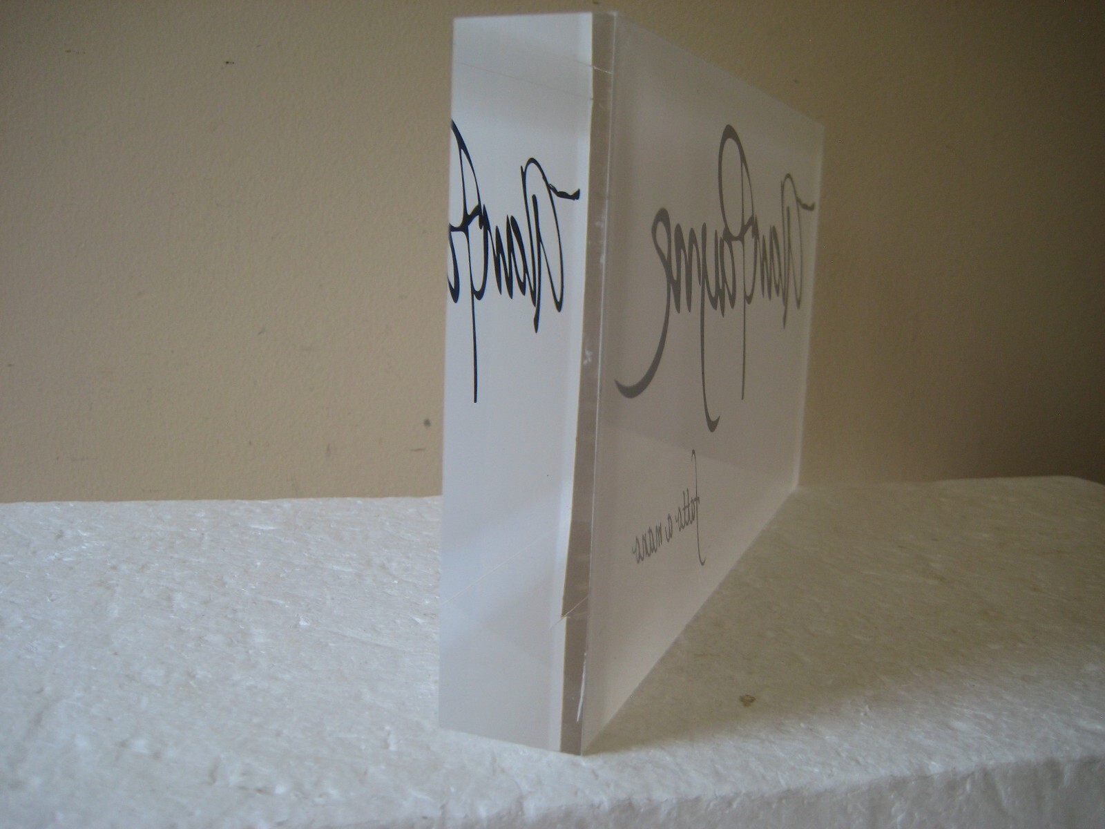 ALAN PAYNE fatto a mano Acrylic Advertising Store Display Sign