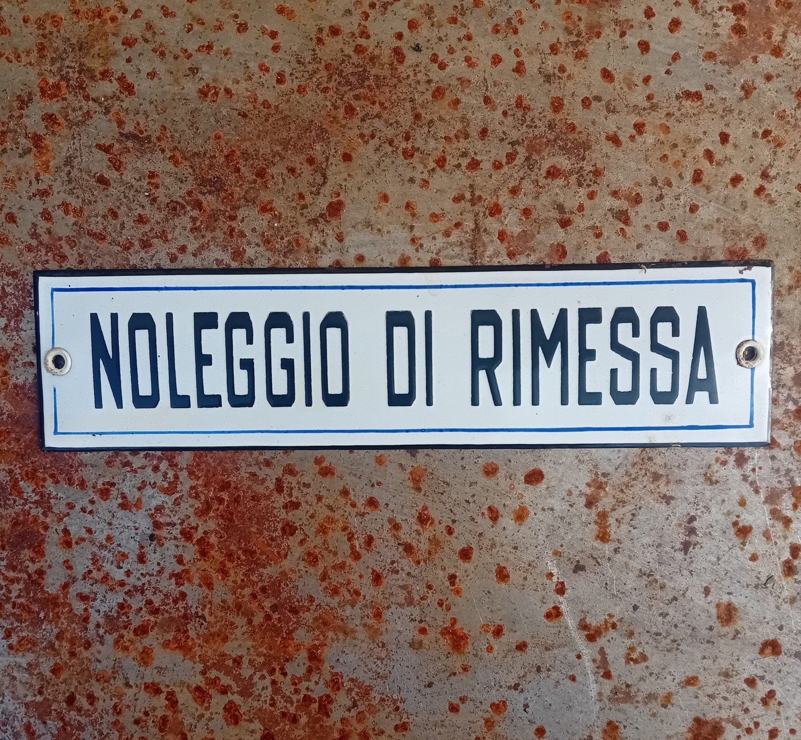 Enamel License Plate Table Sign Delivery Rental