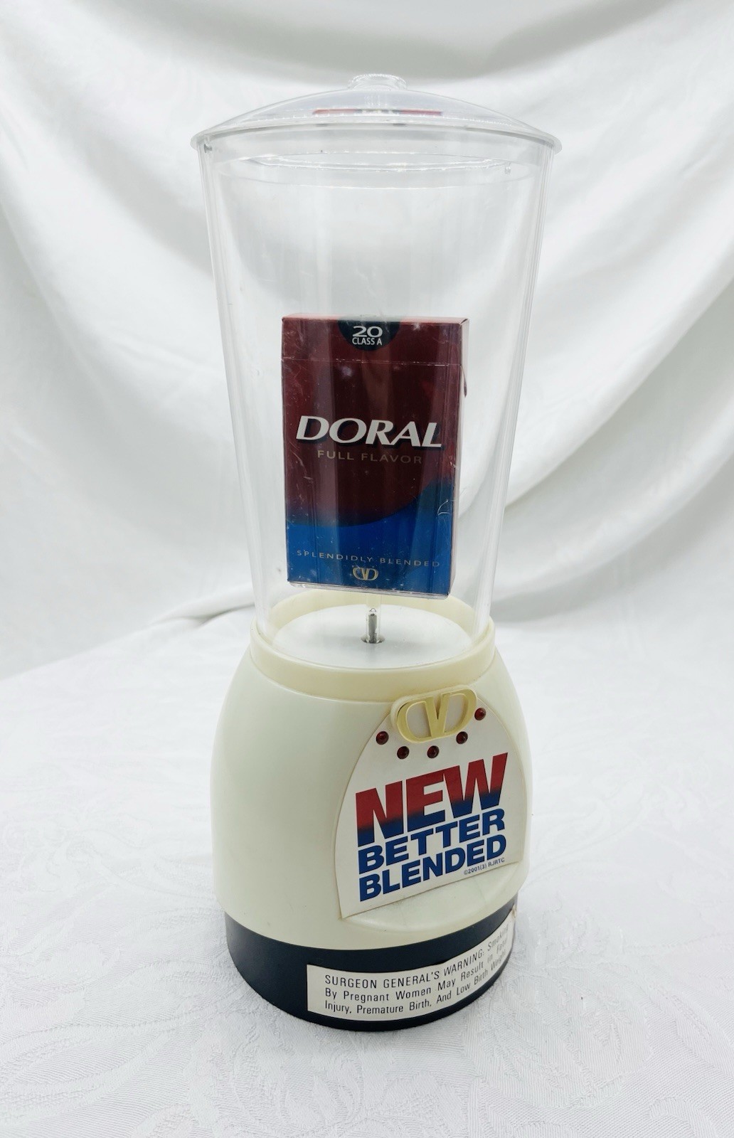 WORKING Vintage 2001 Doral Cigarette Counter Top Display – Motorized – Blender