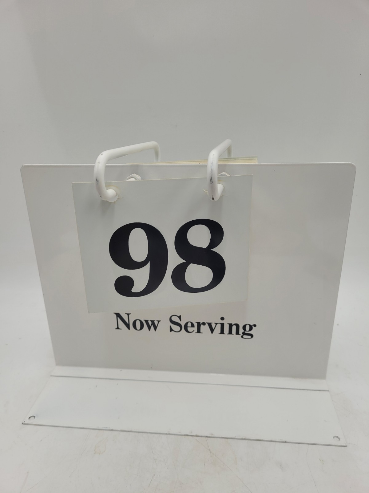 Vintage Now Serving Flip Number Stand 00-99 Restaurant Deli Bakery Queue Counter