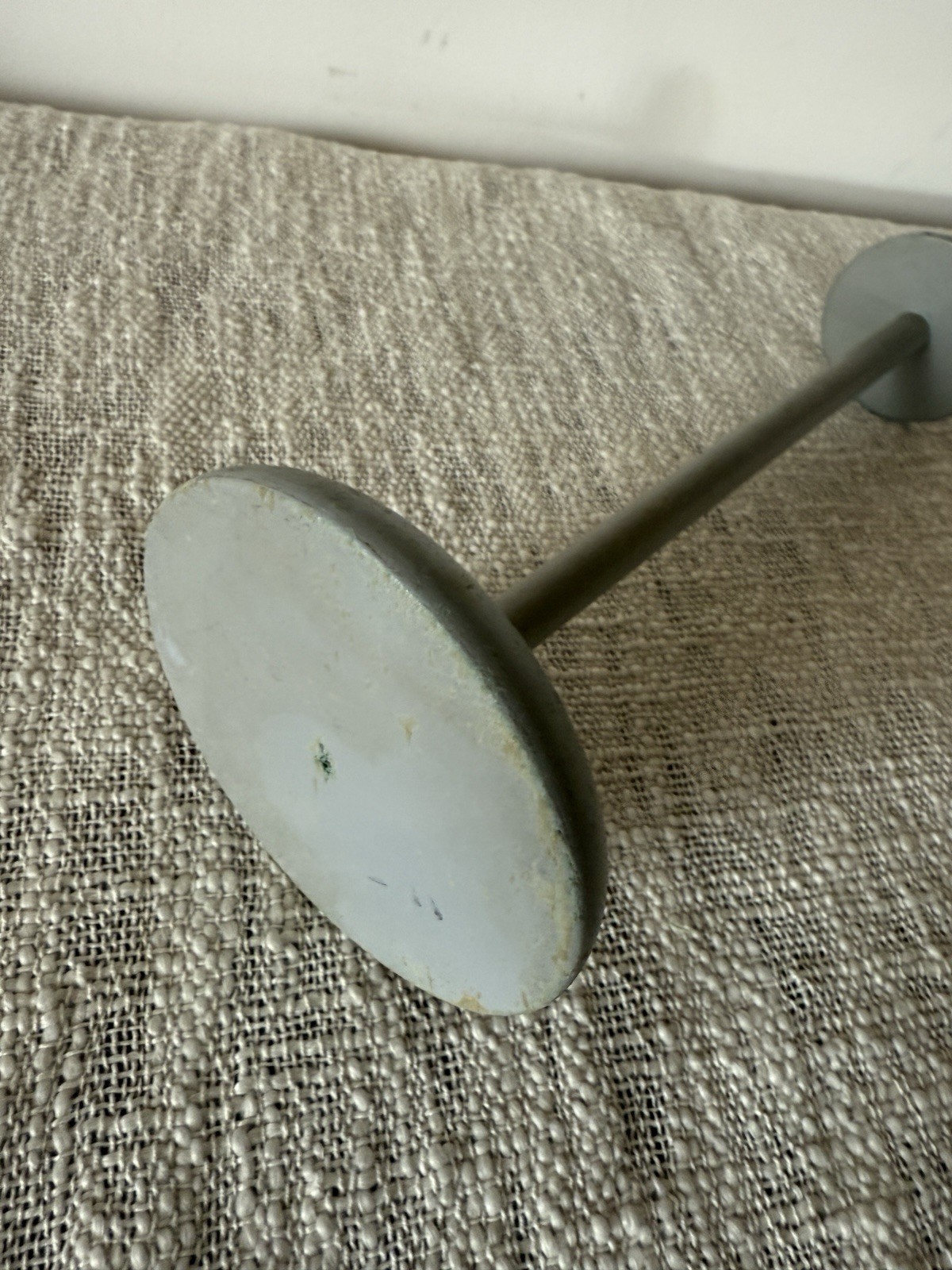 Antique Painted Wood w/ Flower Hat Wig Display Stand Millinery Haberdasher 11″