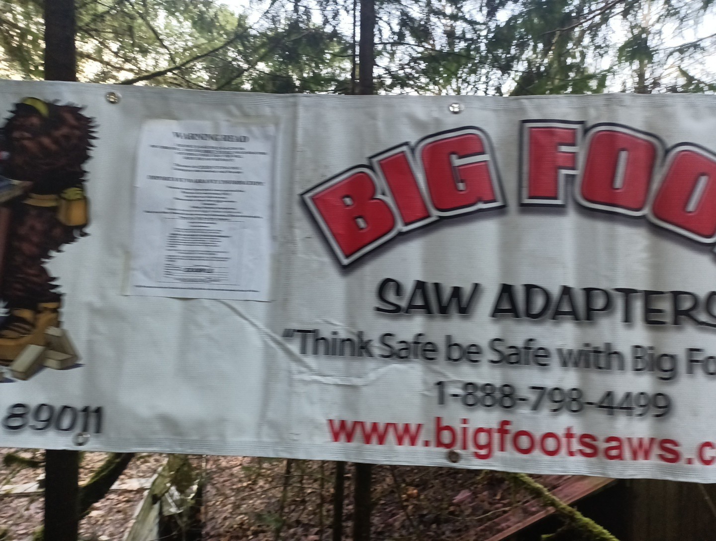 Vintage Big Foot Tools Advertising Banner 68×21.5 In RARE