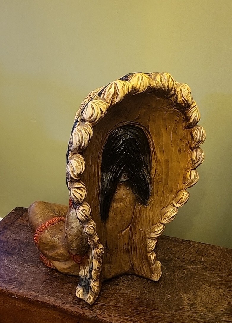 LARGE 1973 Cigar Store Native American Statue Chalkware Plaster Vaughn Kendrick