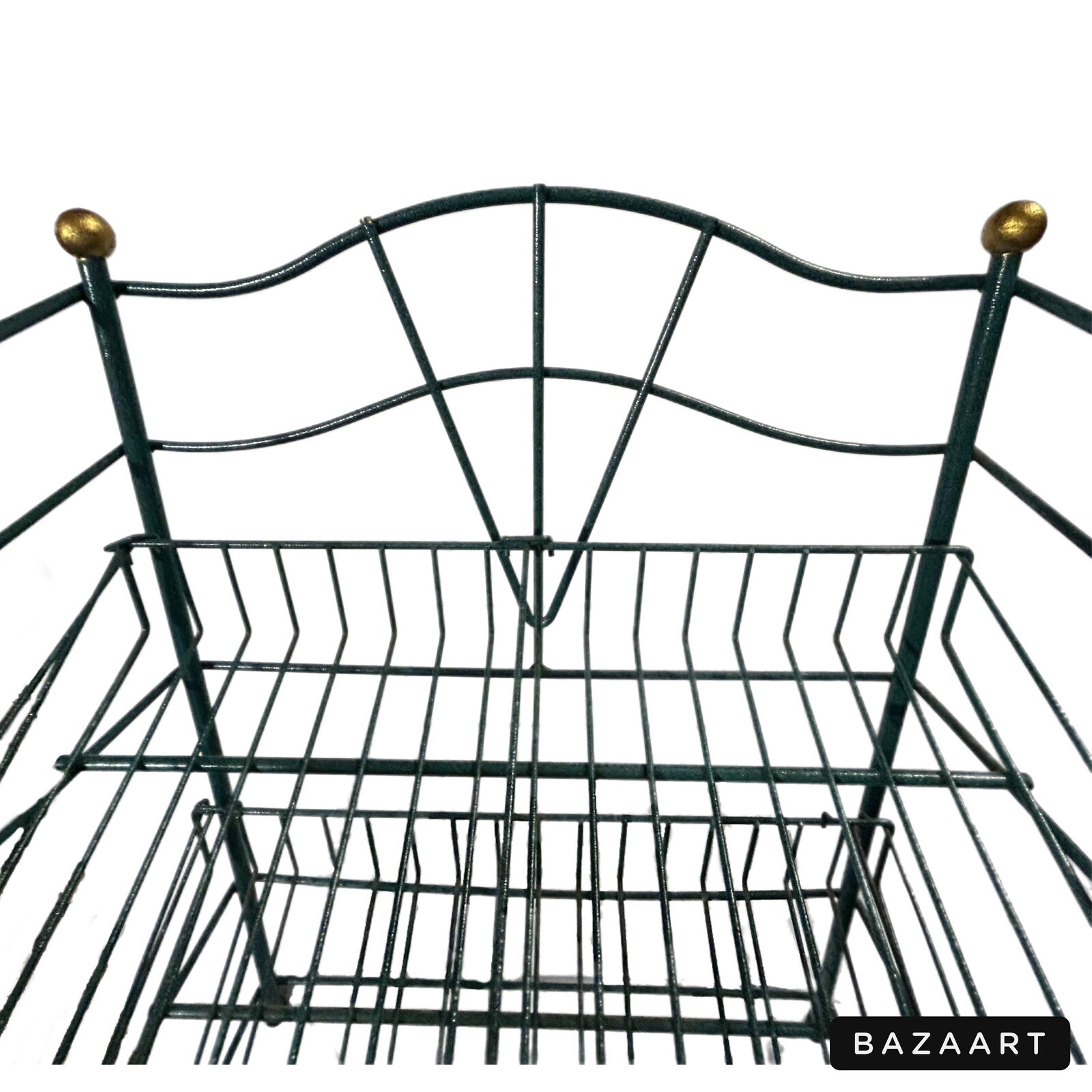 Vintage Newspaper Stand Rack Metal Store Display Advertising Art Deco Shelving