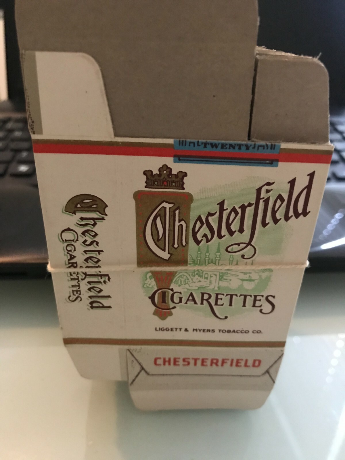 1930 NOS ONE PIECE LIGGETT & MYERS CHESTERFIELD ADVERTISING DISPLAY PACKS