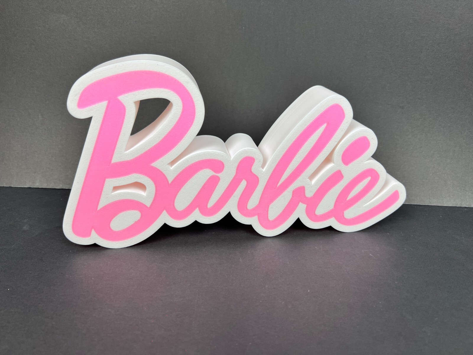 Barbie Insegna BARBIE pink blonde targa luminosa doll lighted sign led logo