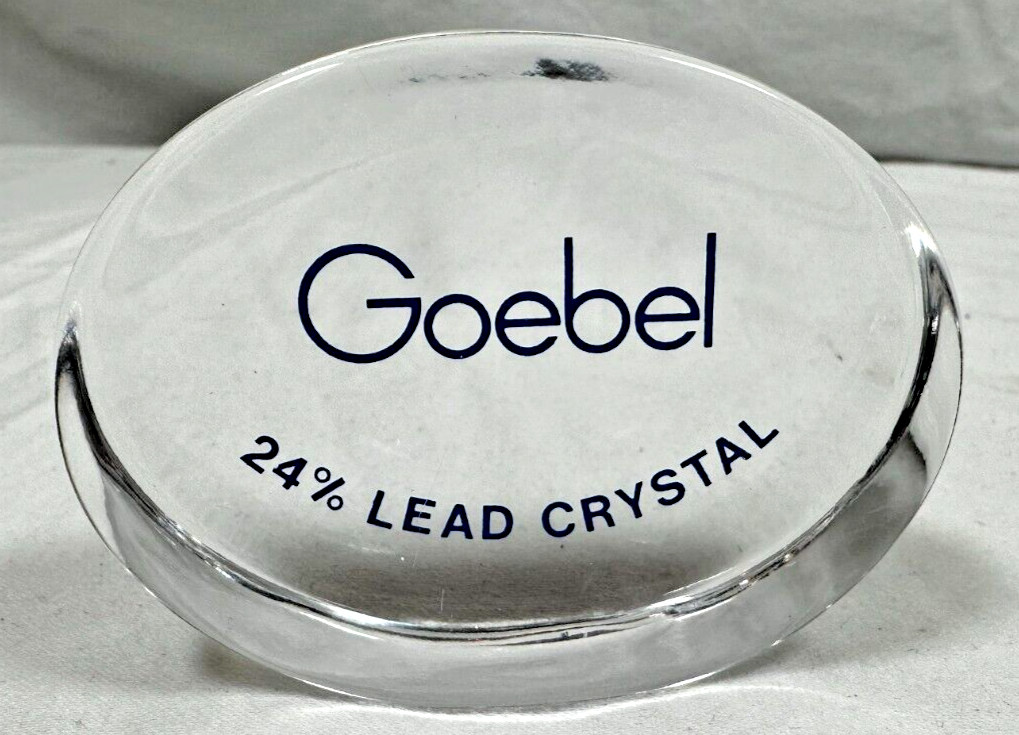 Vintage GOEBEL Lead Crystal Store Advertising Display Sign Dealer Promotional b1