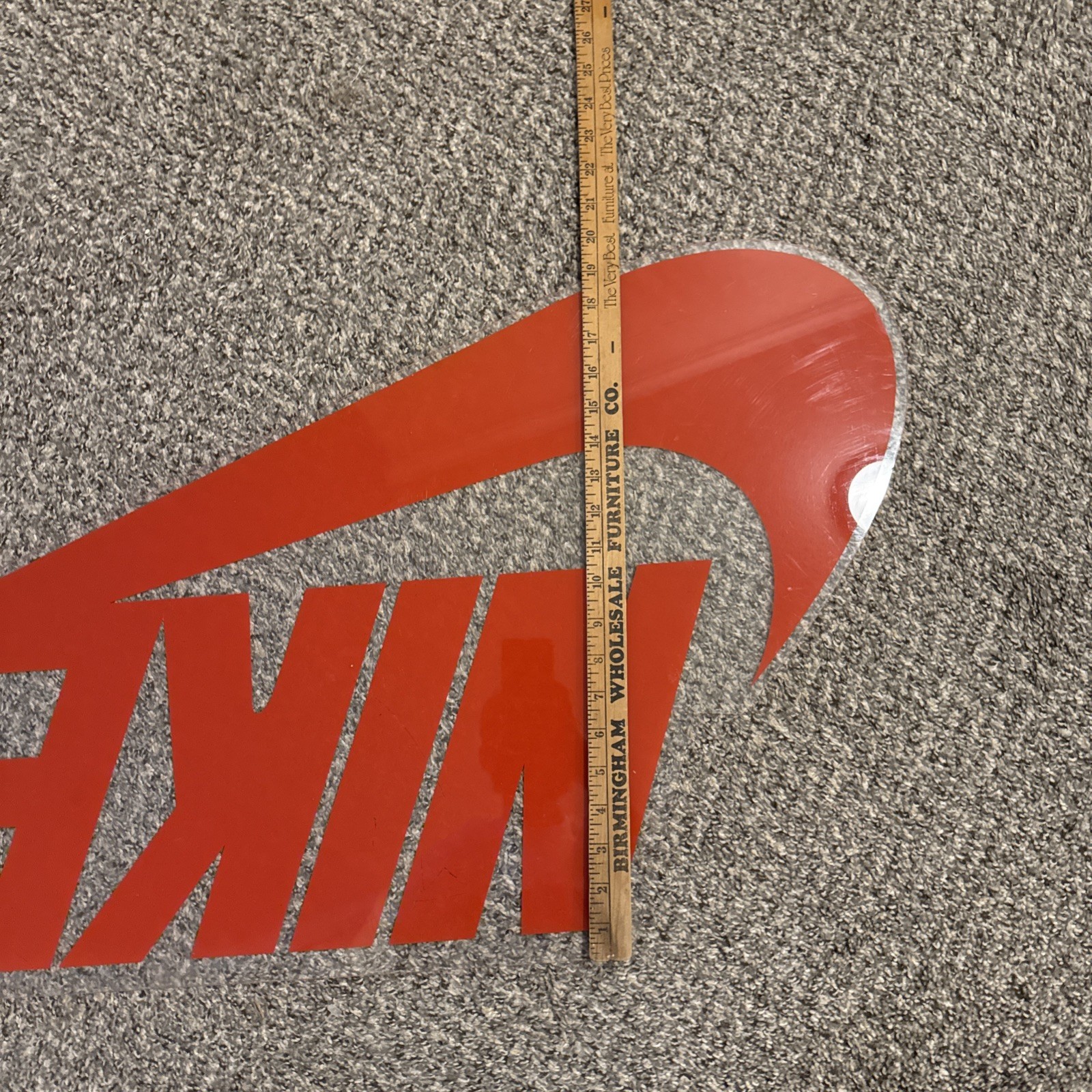 Vintage NIKE Swoosh Hanging Acrylic Sign Store Display / Dealer Issue 90s 36×20
