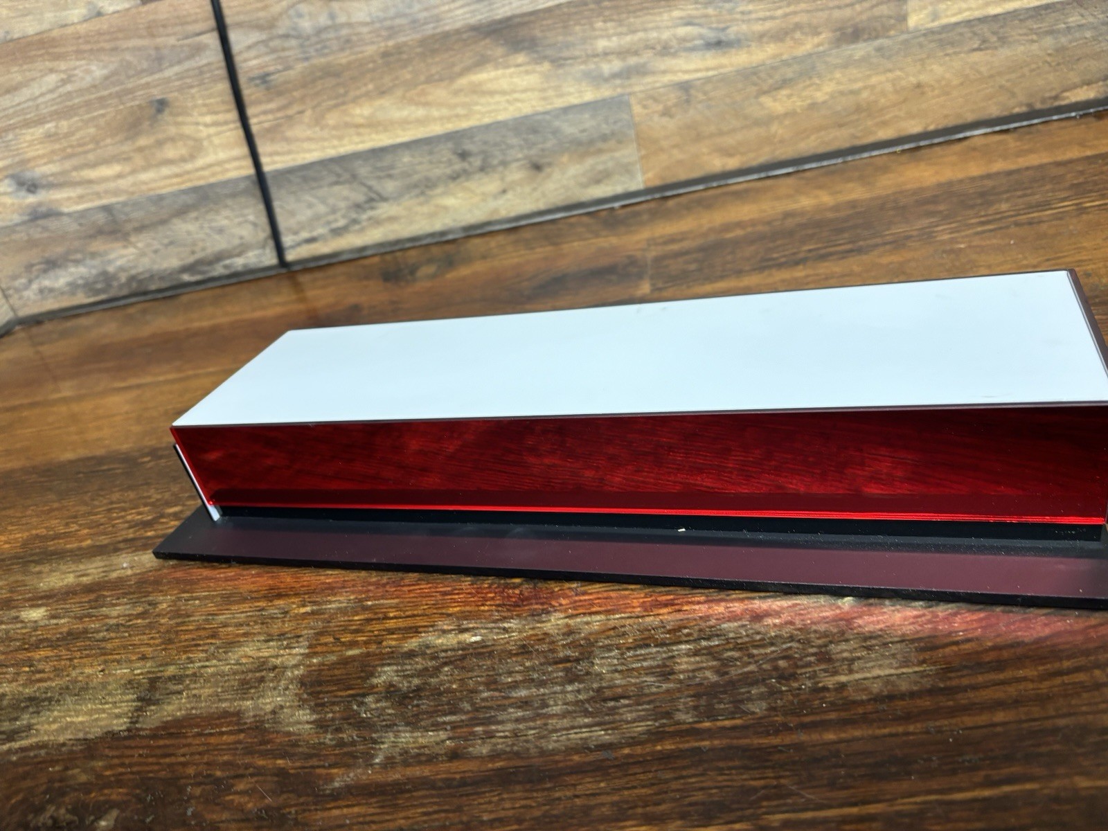 Ray-Ban Countertop Display 2.5” Riser Stand metallic red, NICE LOOKING, RARE
