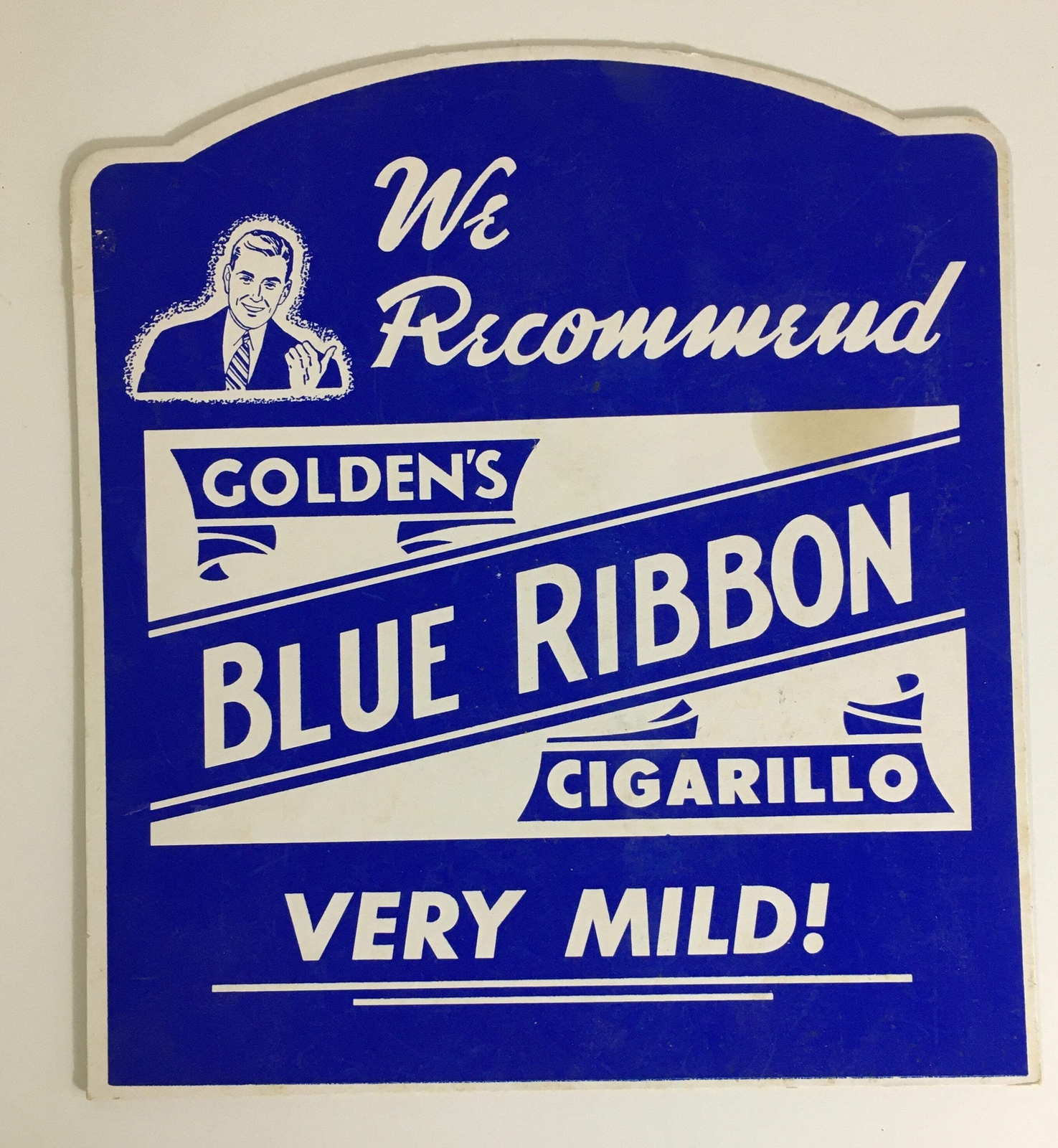 Vintage Cigarillo Counter Display Board – Goldens Blue Ribbon Cigarillo (1001501