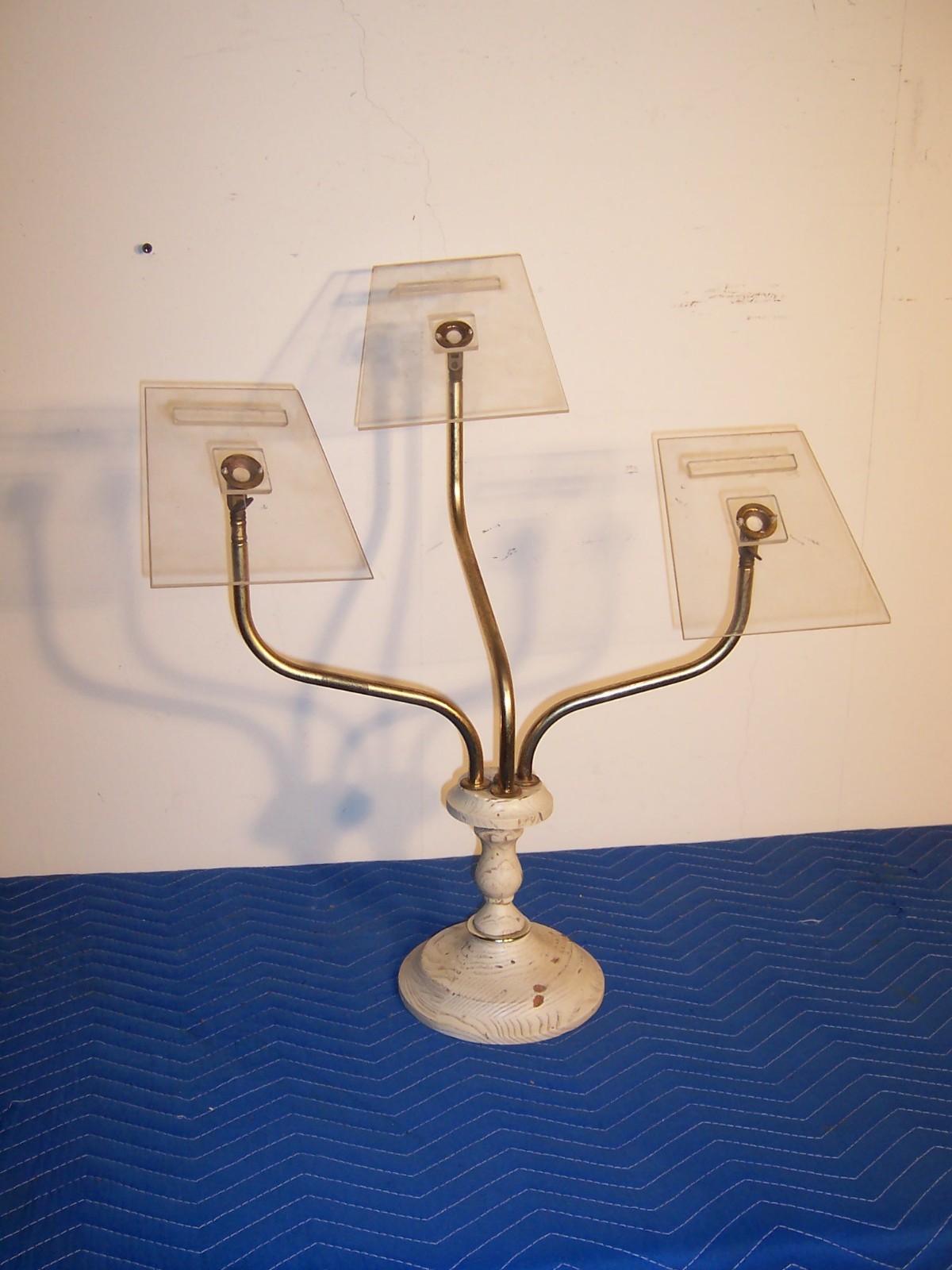 Unusual Vintage Triple Swing Arm Lucite Shoe Store Display Stand