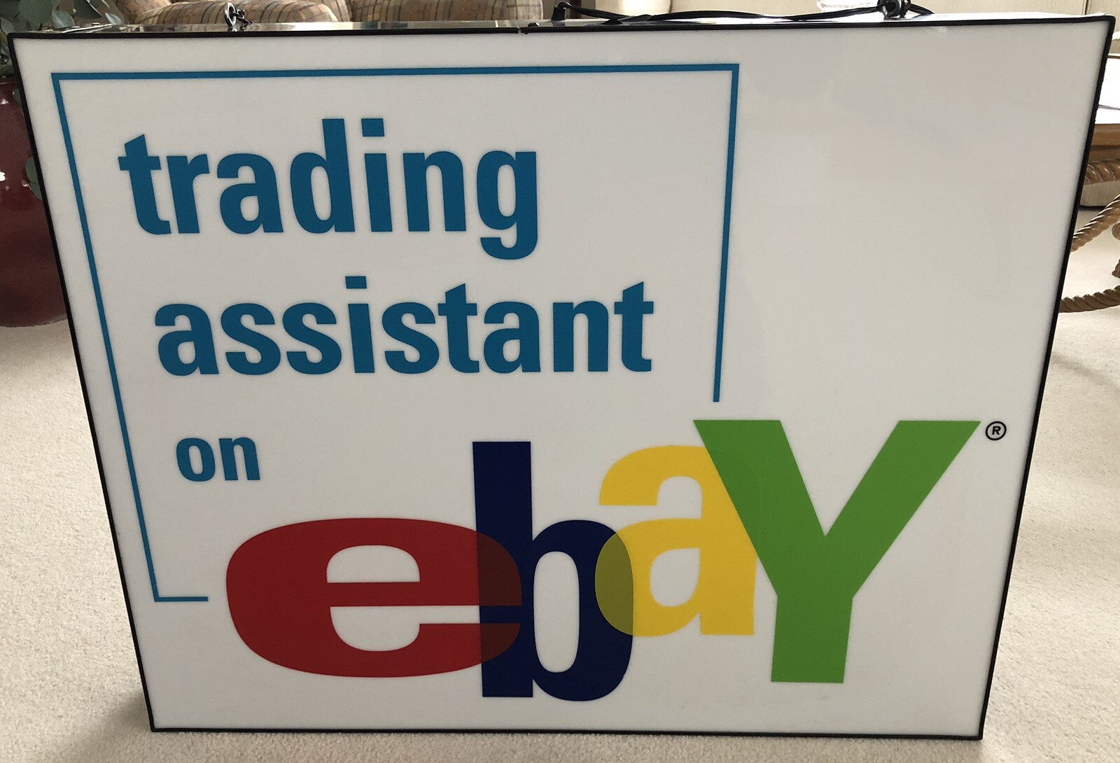 Rare eBay Trading Assistant Store 30″ x 24″ x 5-1/4″ Plexiglass Lighted Sign