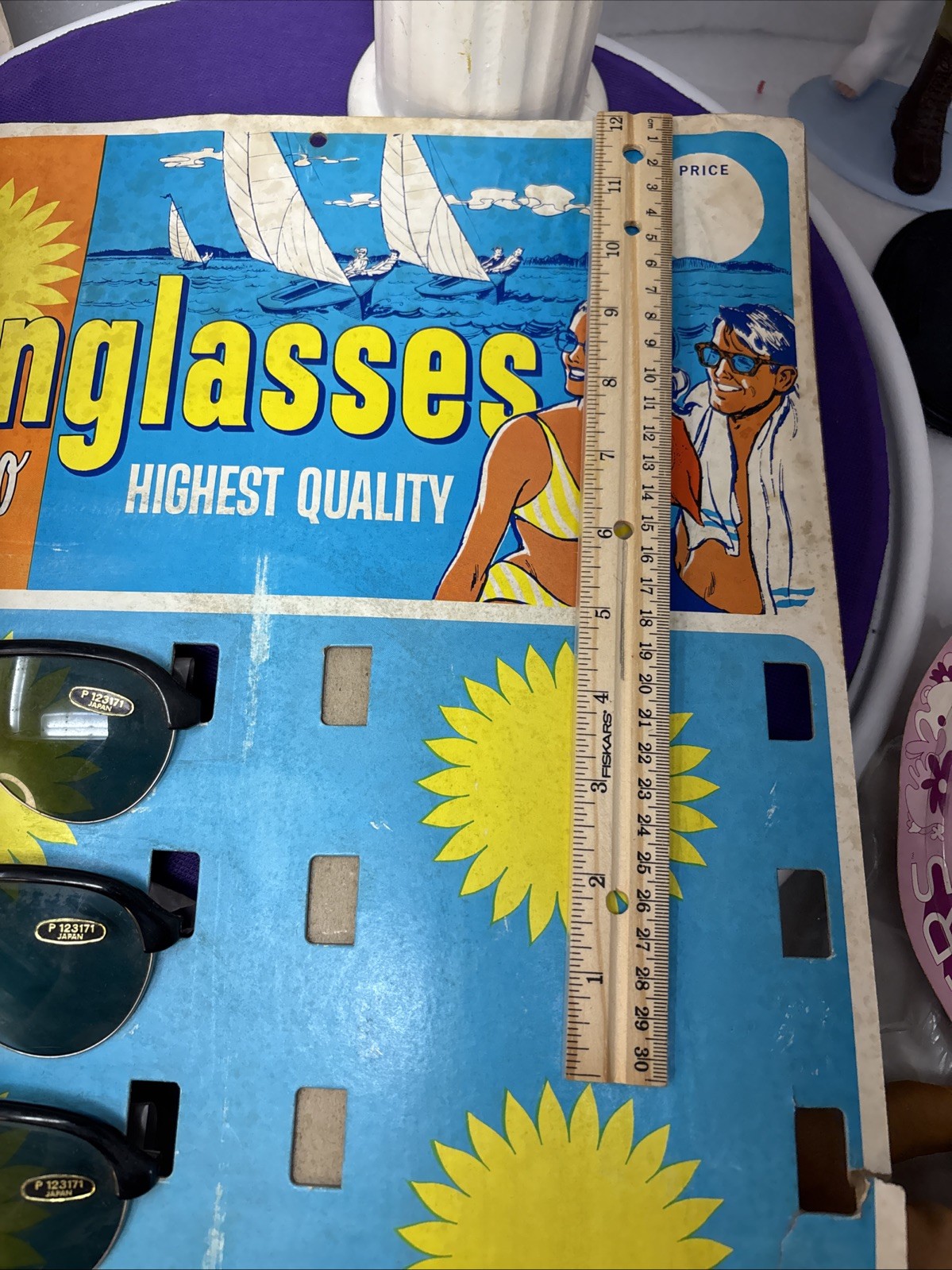 Vintage 1960s Sunglasses Anco Store Display Card
