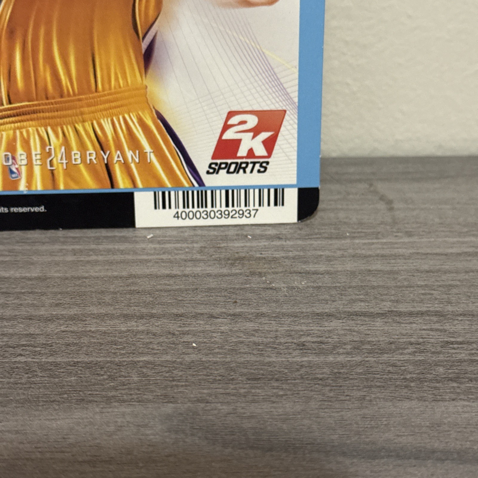 NINTENDO WII NBA 2K10 KOBE BRYANT BLOCKBUSTER VIDEO SHELF BACKER CARD