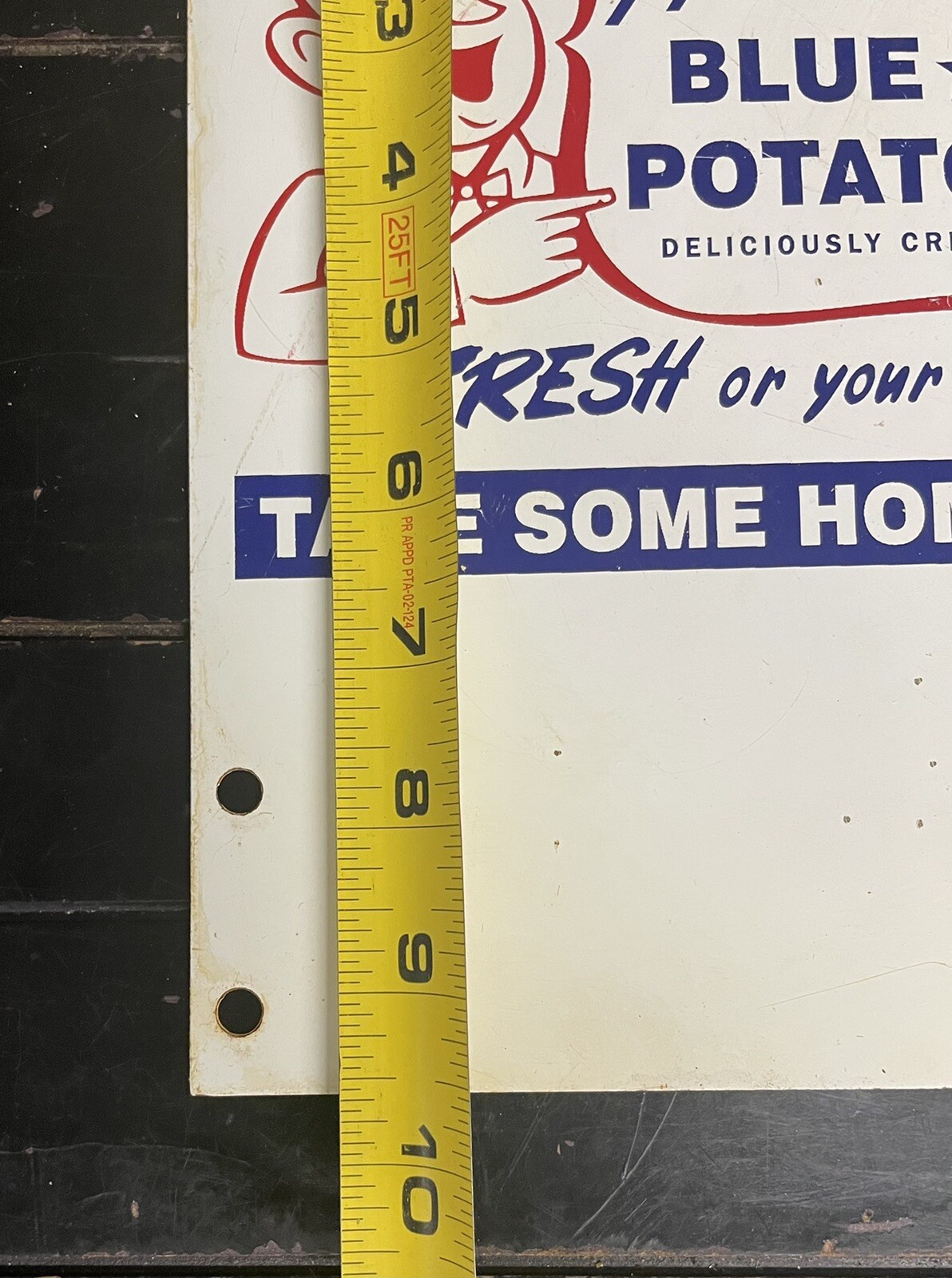 Vintage BLUE STAR POTATO CHIPS Store Display Rack Advertising Sign