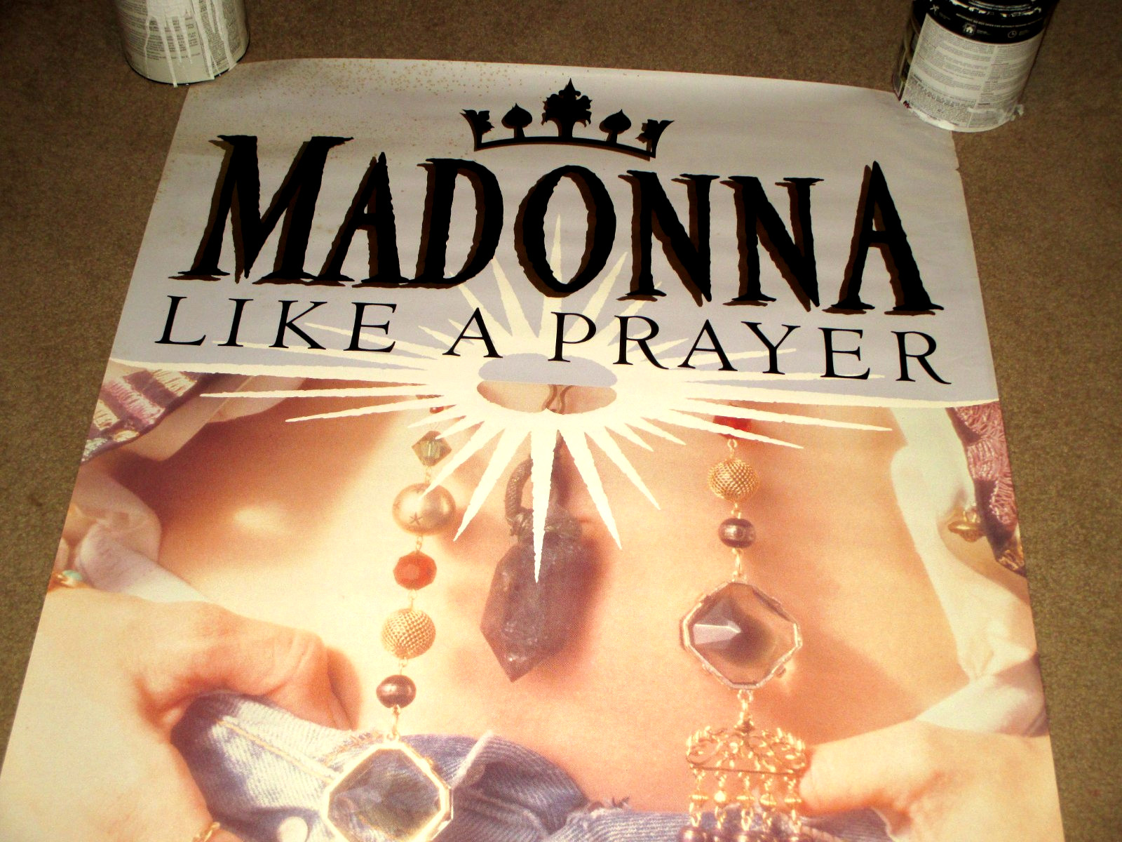 1988-MADONNA-LIKE A PRAYER- SUBWAY- POSTER-SIGN-RECORD MUSIC STORE DISPLAY-60″