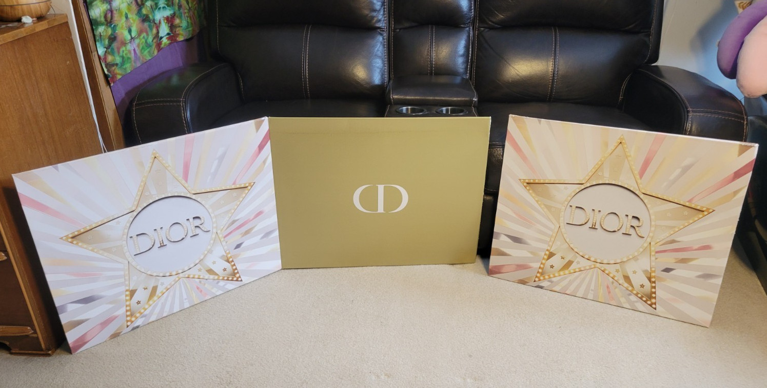 CHRISTIAN DIOR CD STAR CHRISTMAS FRAGRANCE 2025 🎄 POSTER STORE DISPLAY DAMAGED!