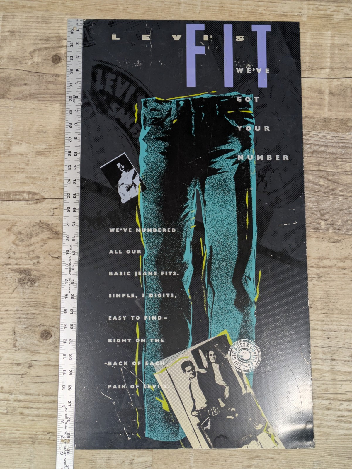 Vintage’s Levi’s Fit Metal Promo Sign Advertisment
