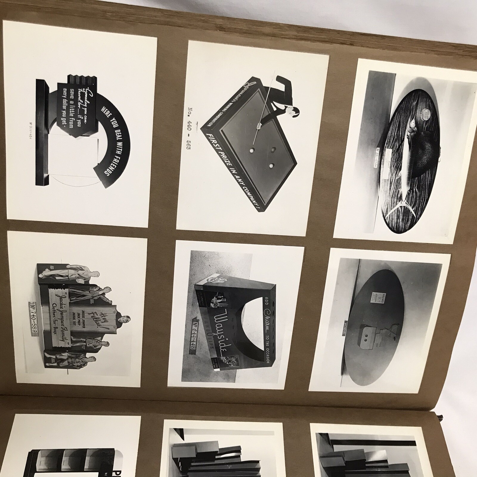 Art Deco Professional Black White Photos of Store Display Advertisement Pieces