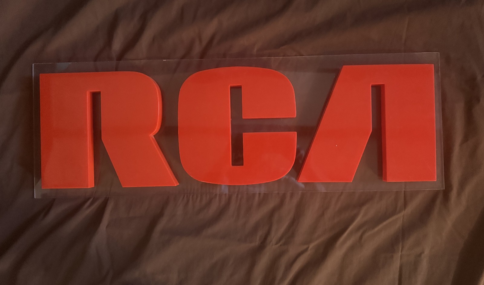 15% SALE – Vintage 1970s RCA Store Display Sign Plexiglass Acrylic Block Letters