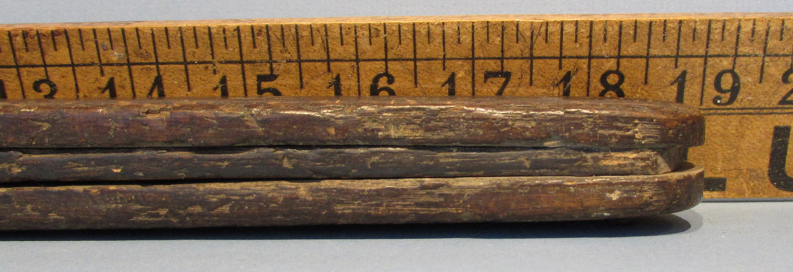 VERY OLD LG WOODEN BARBER SHOP STRAIGHT EDGE RAZOR 18 3/4″ WINDOW DISPLAY NEAT