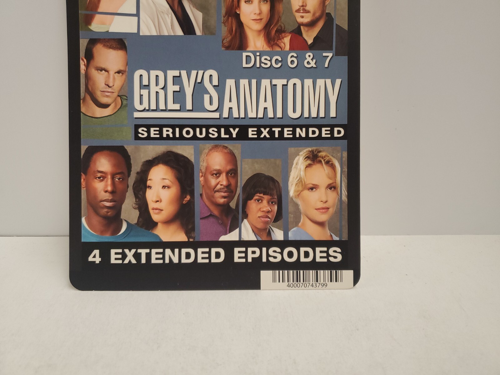 Grey’s Anatomy Season 3 Disc 6 & 7 BLOCKBUSTER DVD BACKER CARD ONLY 5.5″X8″