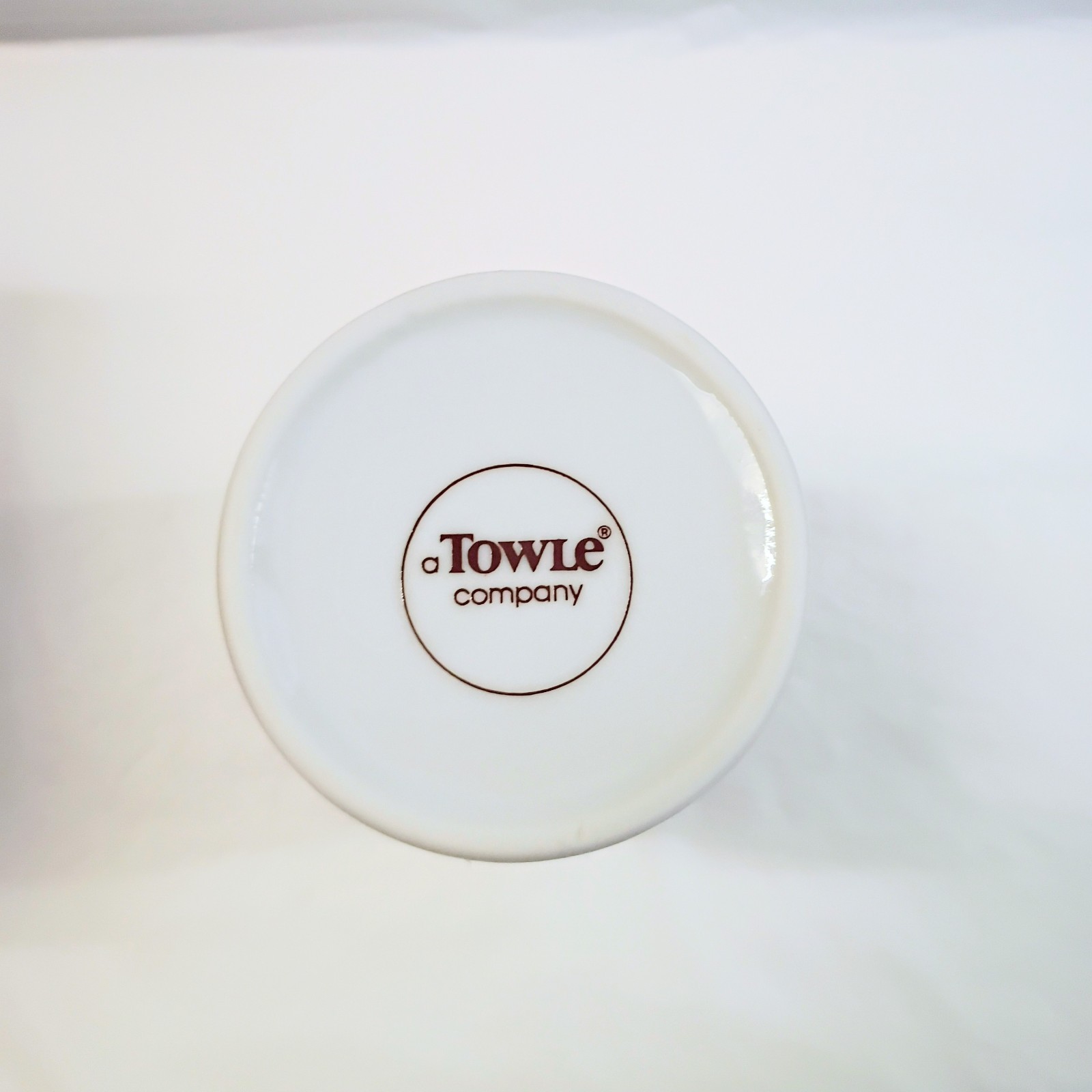 Towle Silversmiths Porcelain Promotional Candle Holder / Pen Holder