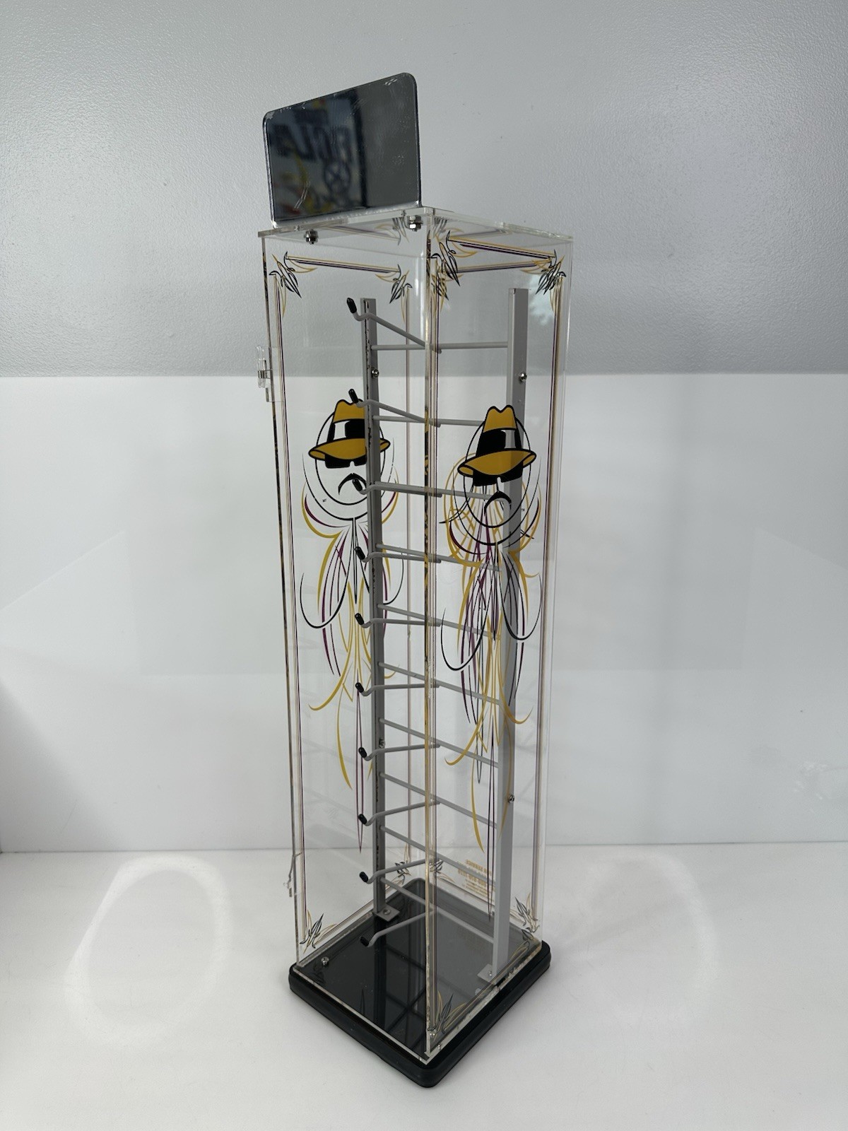 Rare Vintage Lowrider Magazine Sunglasses Retail Display Case Rack Clear USA