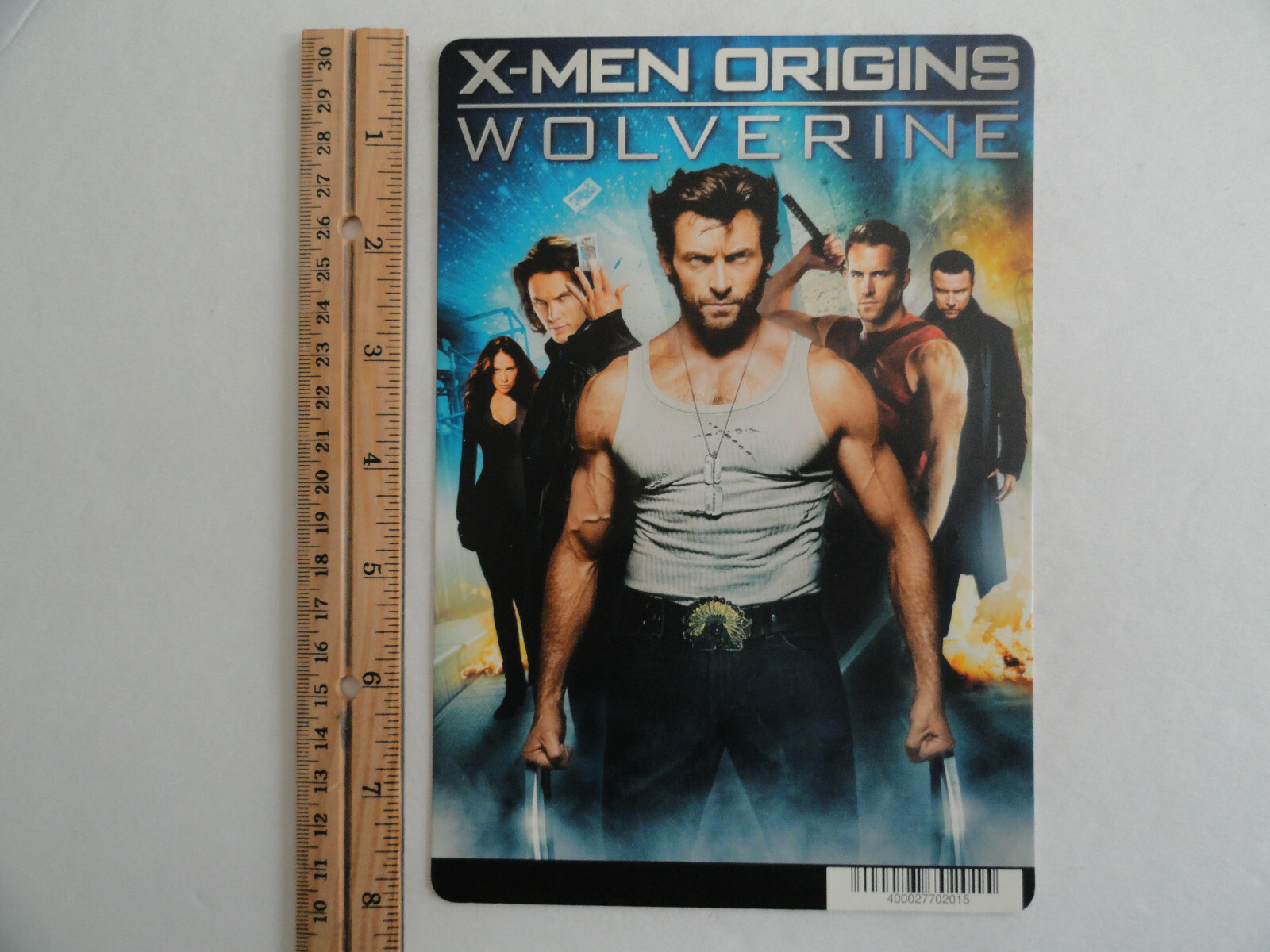 X-MEN ORIGINS: WOLVERINE – BLOCKBUSTER VIDEO BACKER CARD 5″X8″ – NO MOVIE