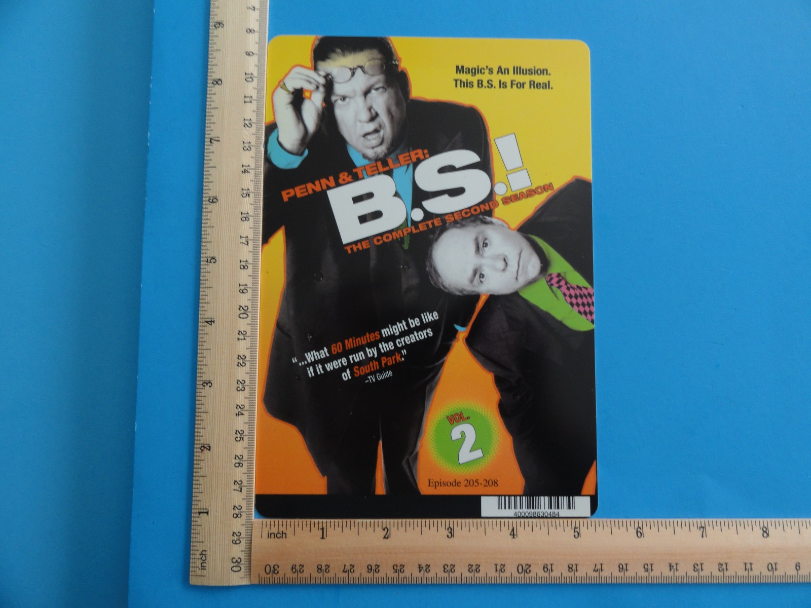 PENN & TELLER: B.S.! #2 – BLOCKBUSTER VIDEO BACKER CARD 5″X8″