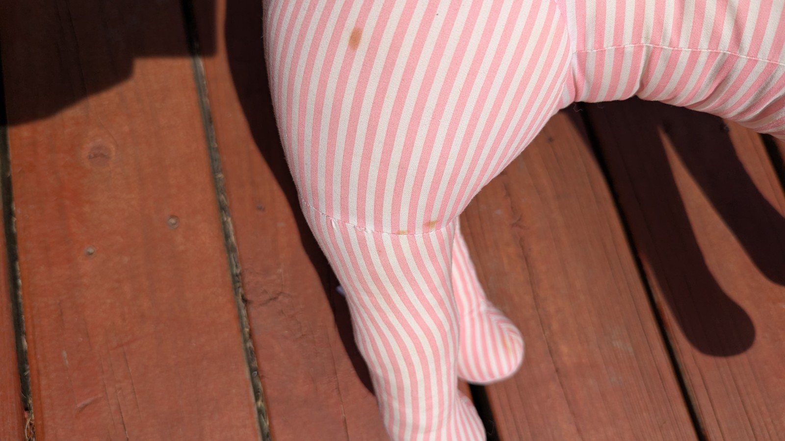 Vtg Pink Victoria’s Secret Dog Pink/White Stripe Mannequin/Display RARE 04