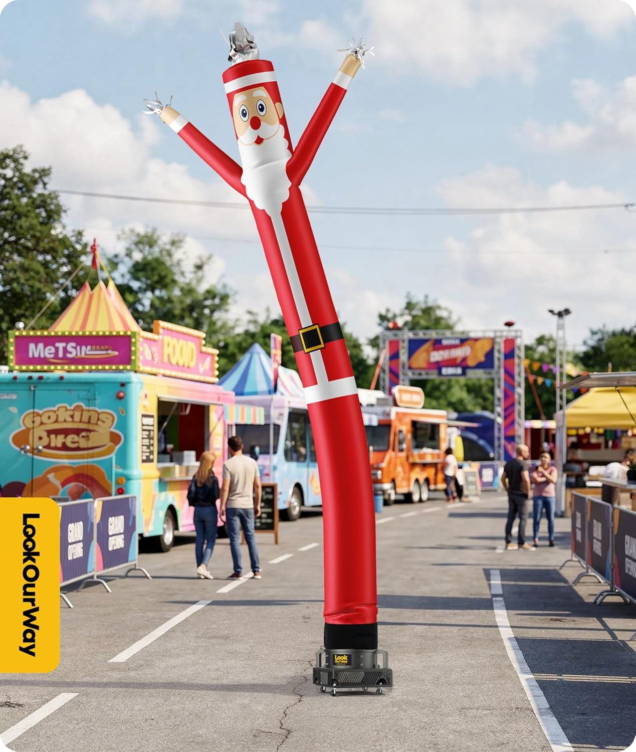 Air Dancers Inflatable Tube Man Attachment | 20 Feet Tall Wacky Waving Christmas