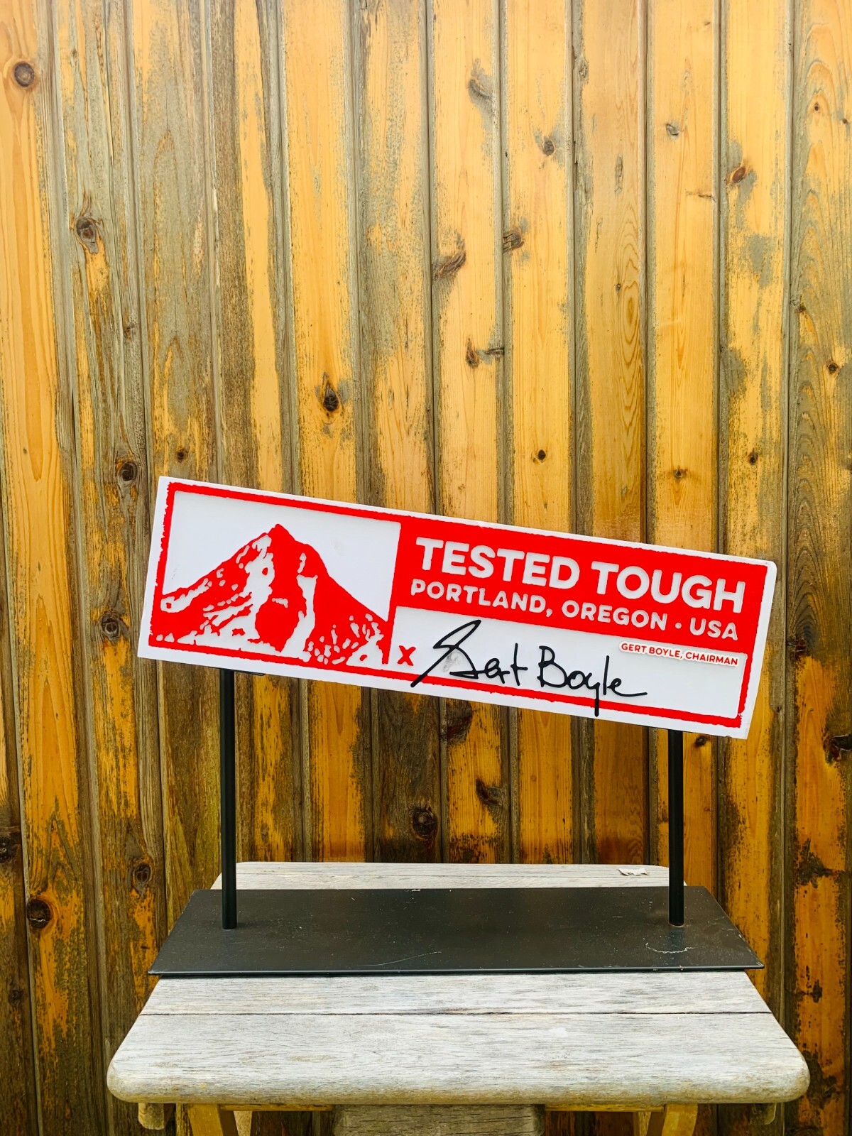 Columbia Sportswear Company In Store Advertising Sign “Tested Tough- Portland Or