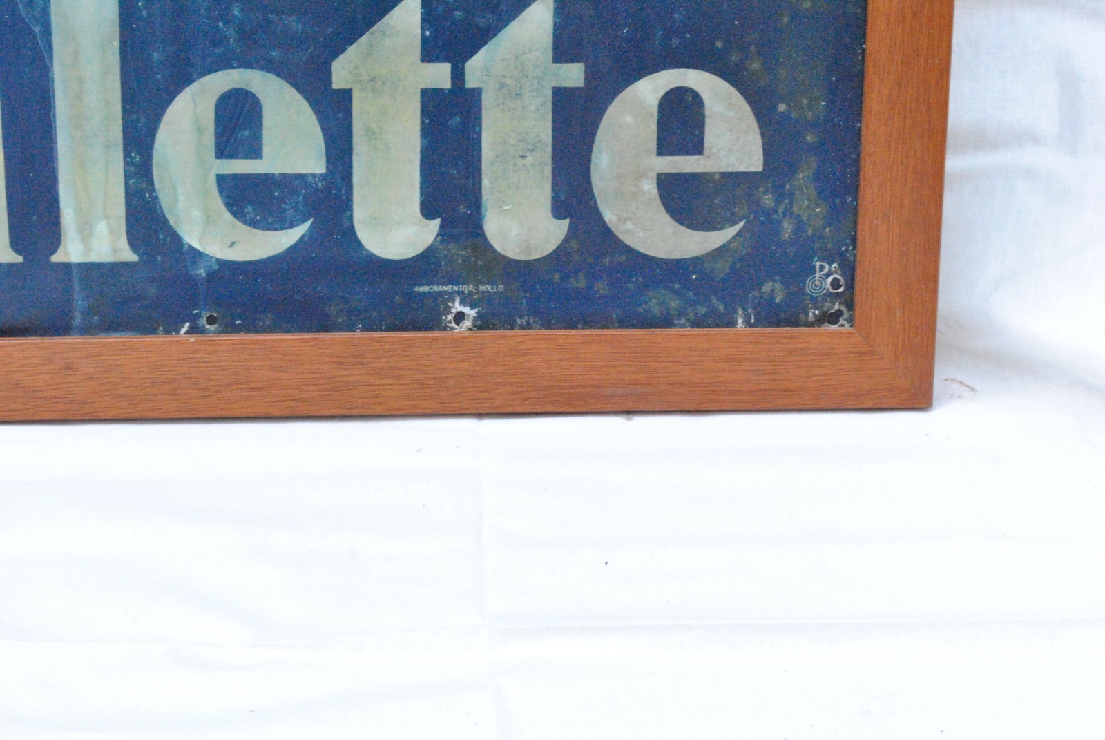 RARE Vintage ’50s Metal Signboard GILLETTE BLADE Metal Sign 70 x 50