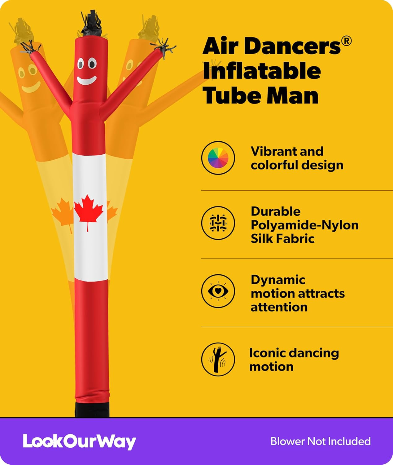 Air Dancers Inflatable Tube Man Attachment – 20 Feet Tall Wacky Waving Inflatabl