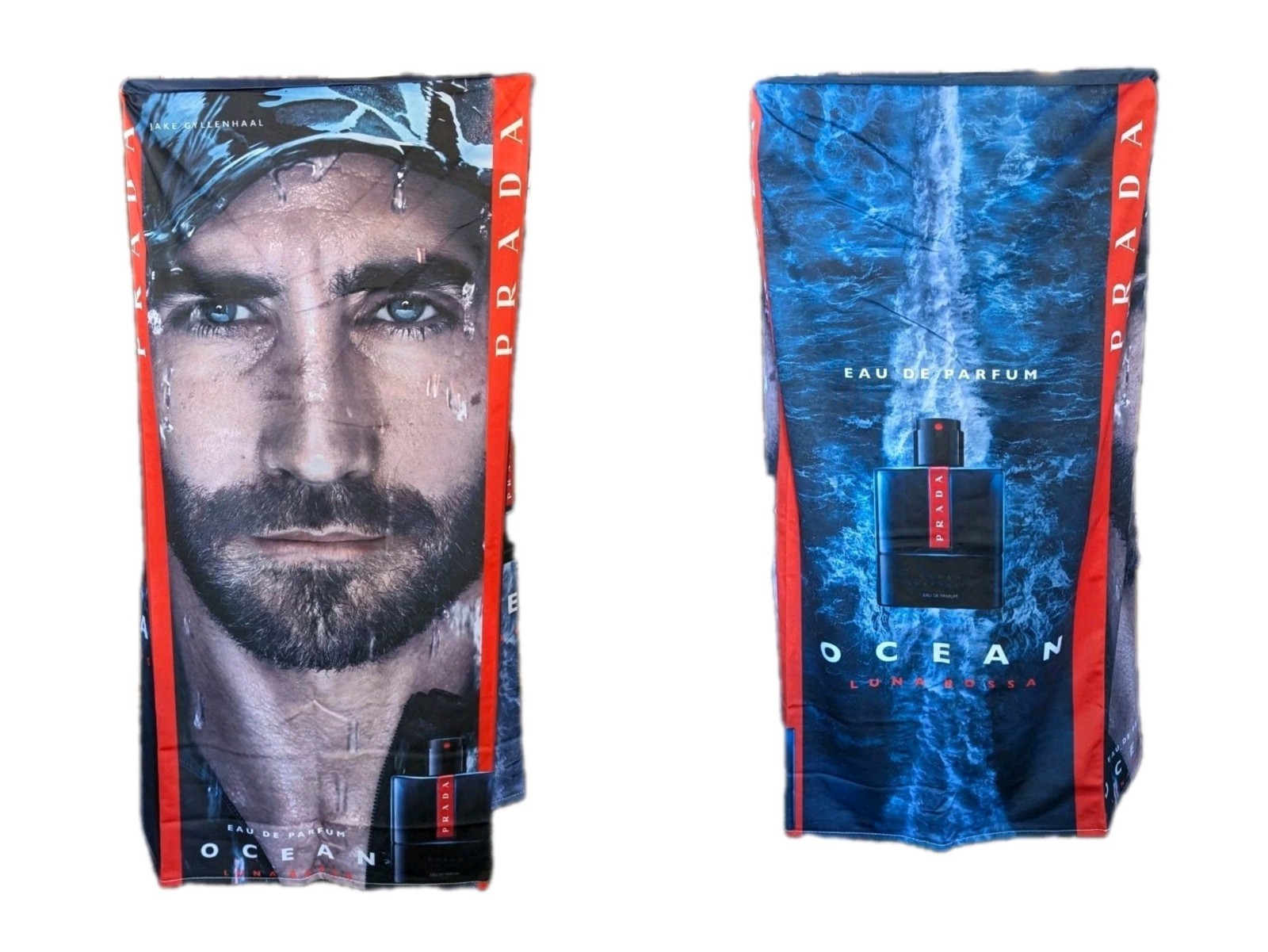 Prada Luna Rossa Ocean Eau De Parfum 3D Retail Display Promo Cloth 18″x18″x42″