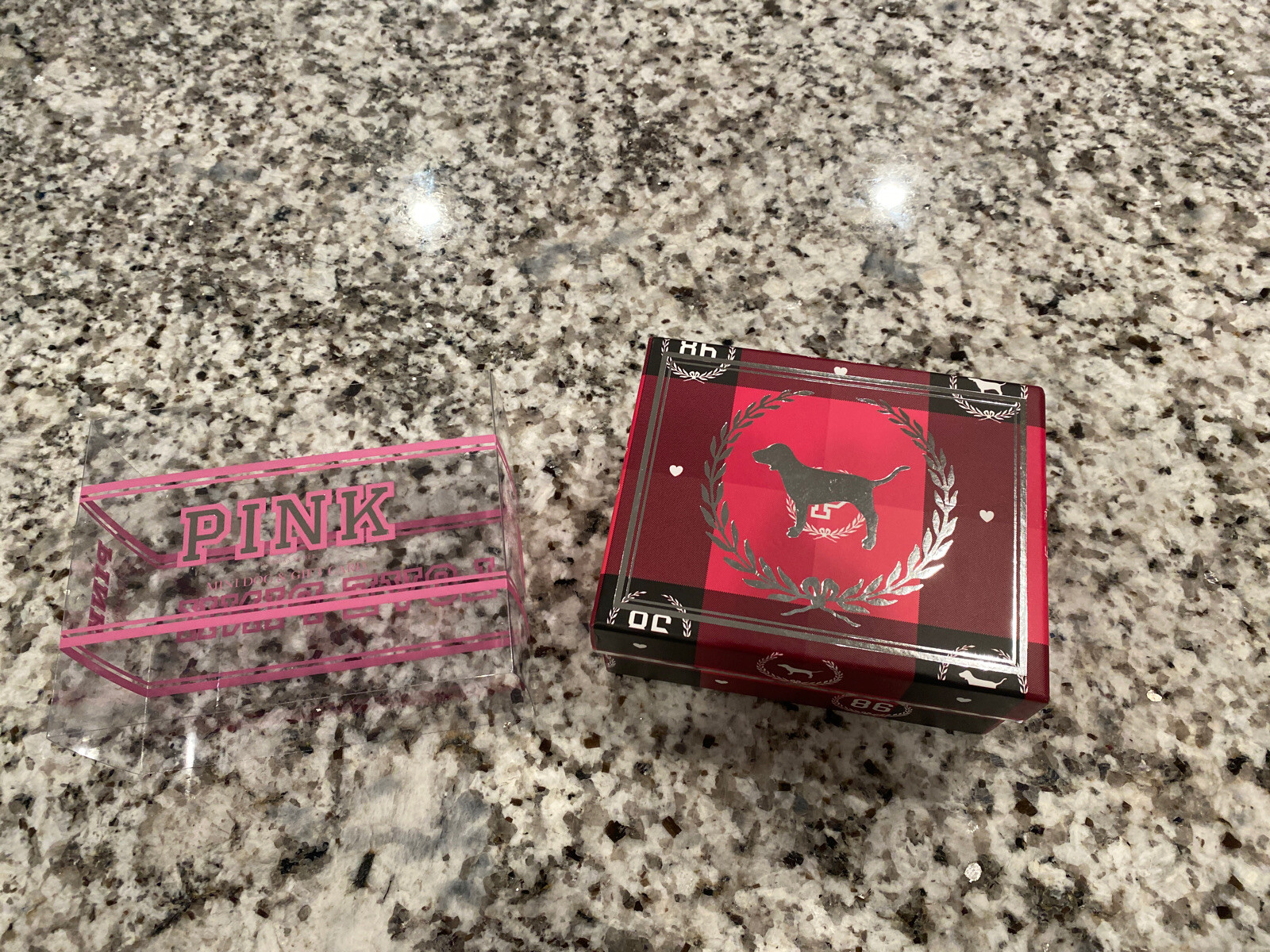 NEW VICTORIA’S SECRET PINK DOG ORNAMENT BOXED