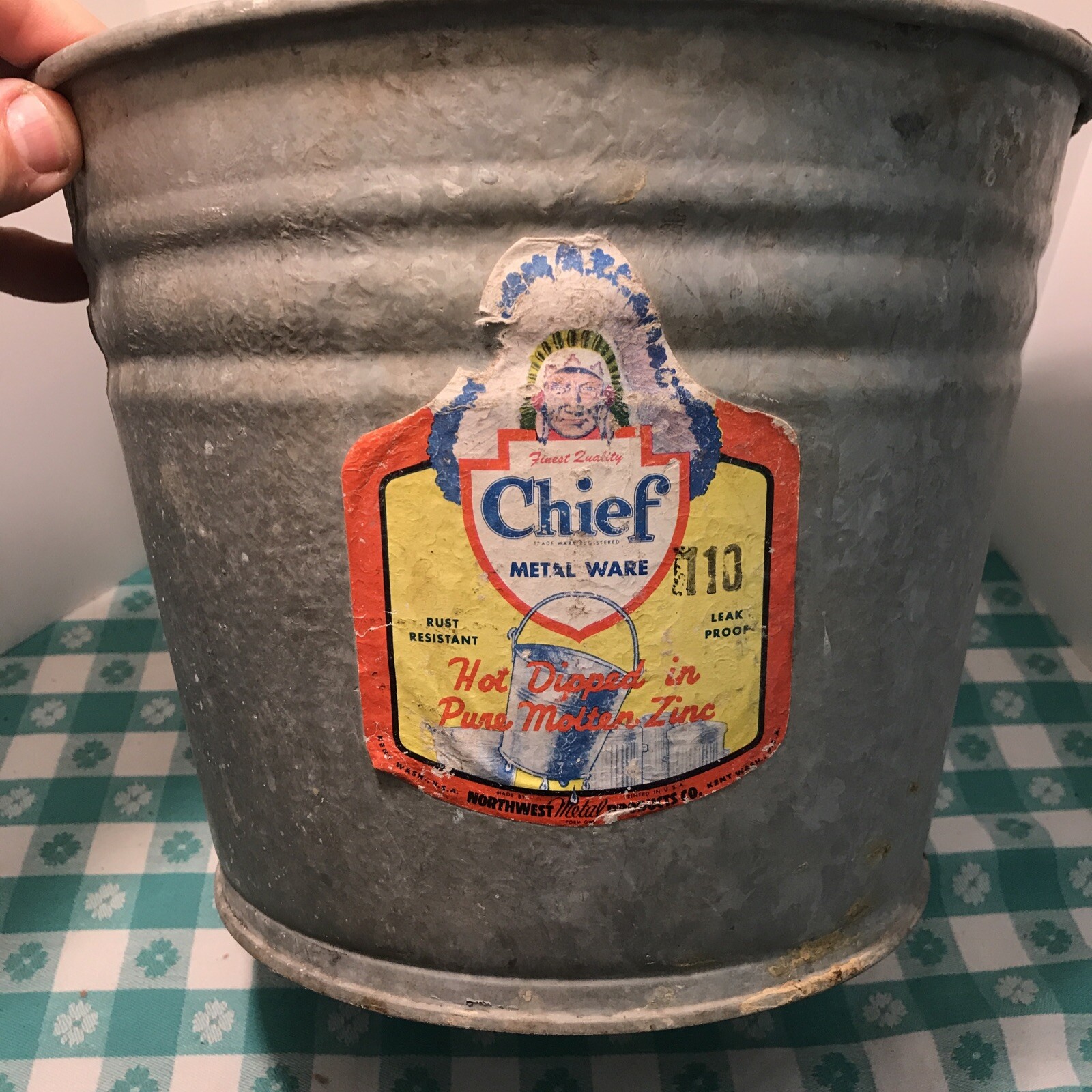 Chief Metal Ware Northwest Metal Products Co. Kent Washington bucket