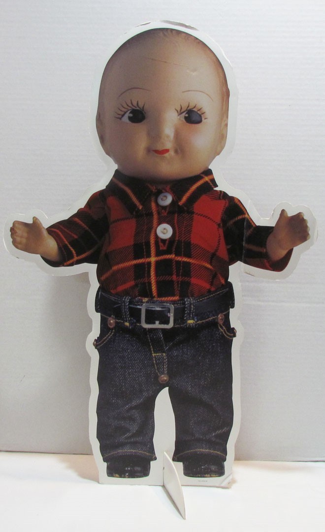 BUDDY LEE DOUBLE SIDED 23″ CARDBOARD STORE DISPLAY ADVERTISING SIGN DENIM JEANS